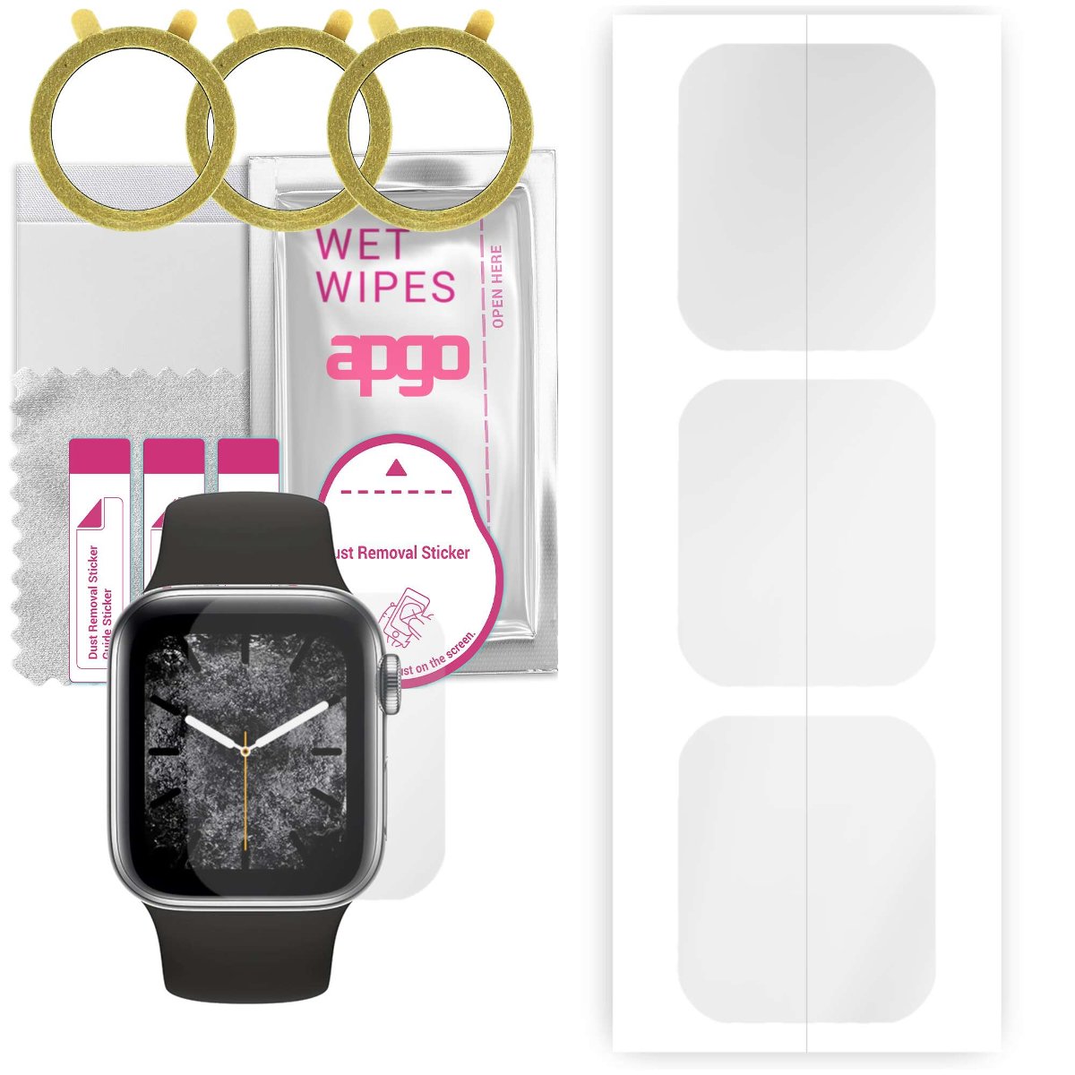 3x Folia hydrożelowa do Neue T500 Plus Pro  - apgo Smartwatch Hydrogel Protection Ochrona na ekran smartwatcha