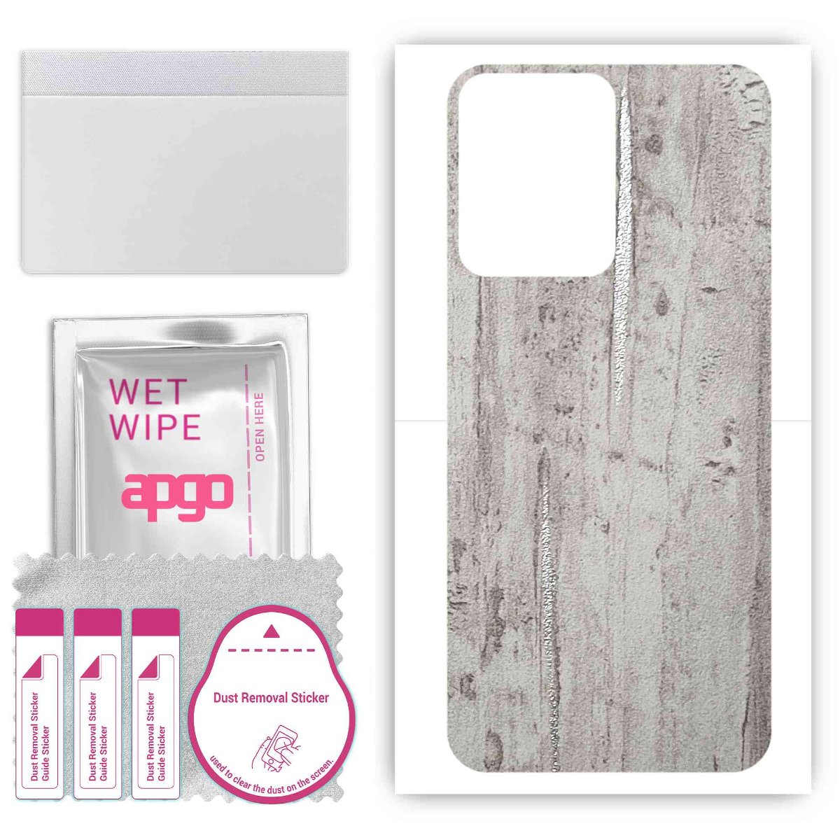 Folia naklejka skórka strukturalna na TYŁ do Vivo Y77E T1 -  Beton Srebrne Paski - apgo SKINS