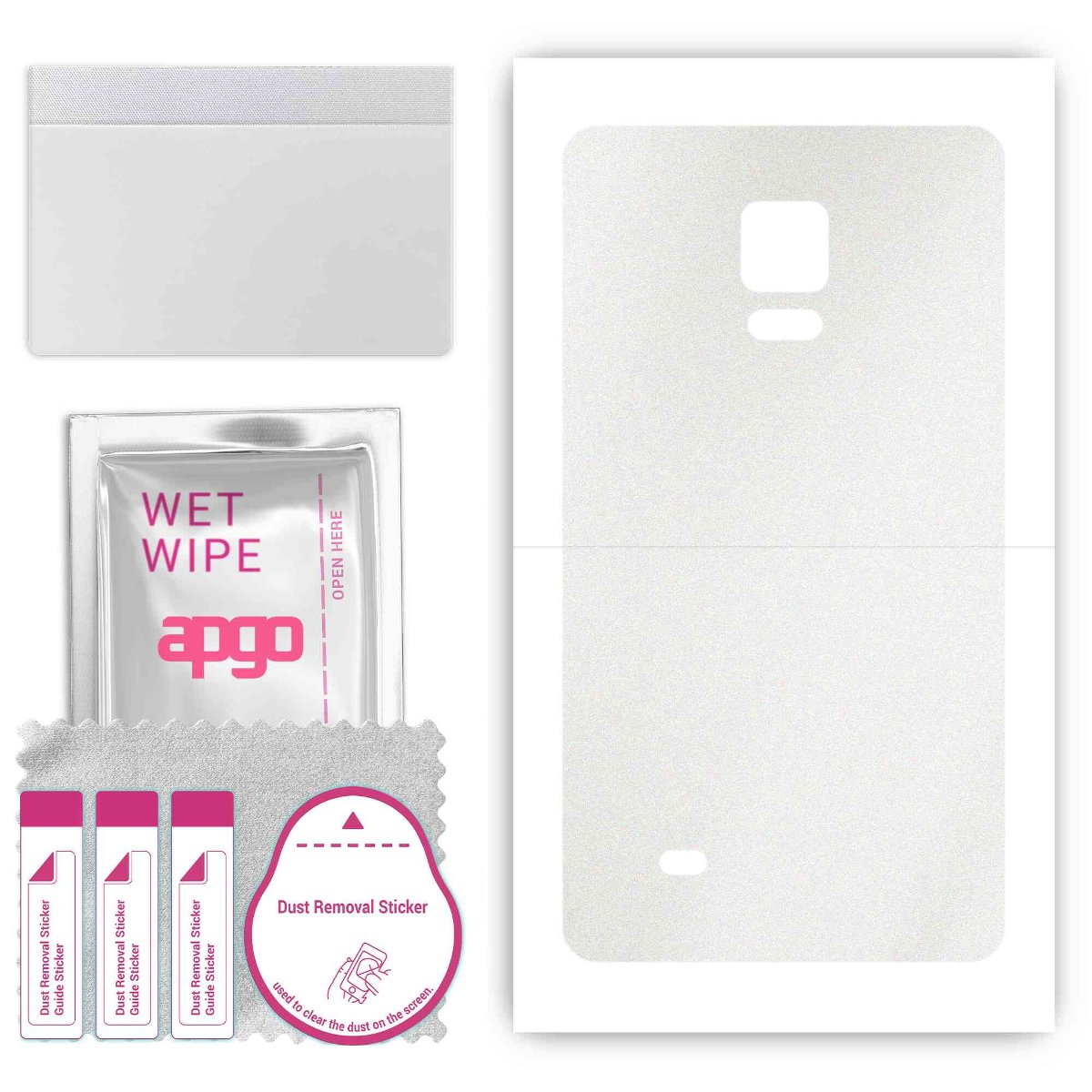 Folia naklejka skórka strukturalna na TYŁ do Samsung Galaxy Note Edge N915 -  Matowa Przezroczysta Winylowa - apgo SKINS