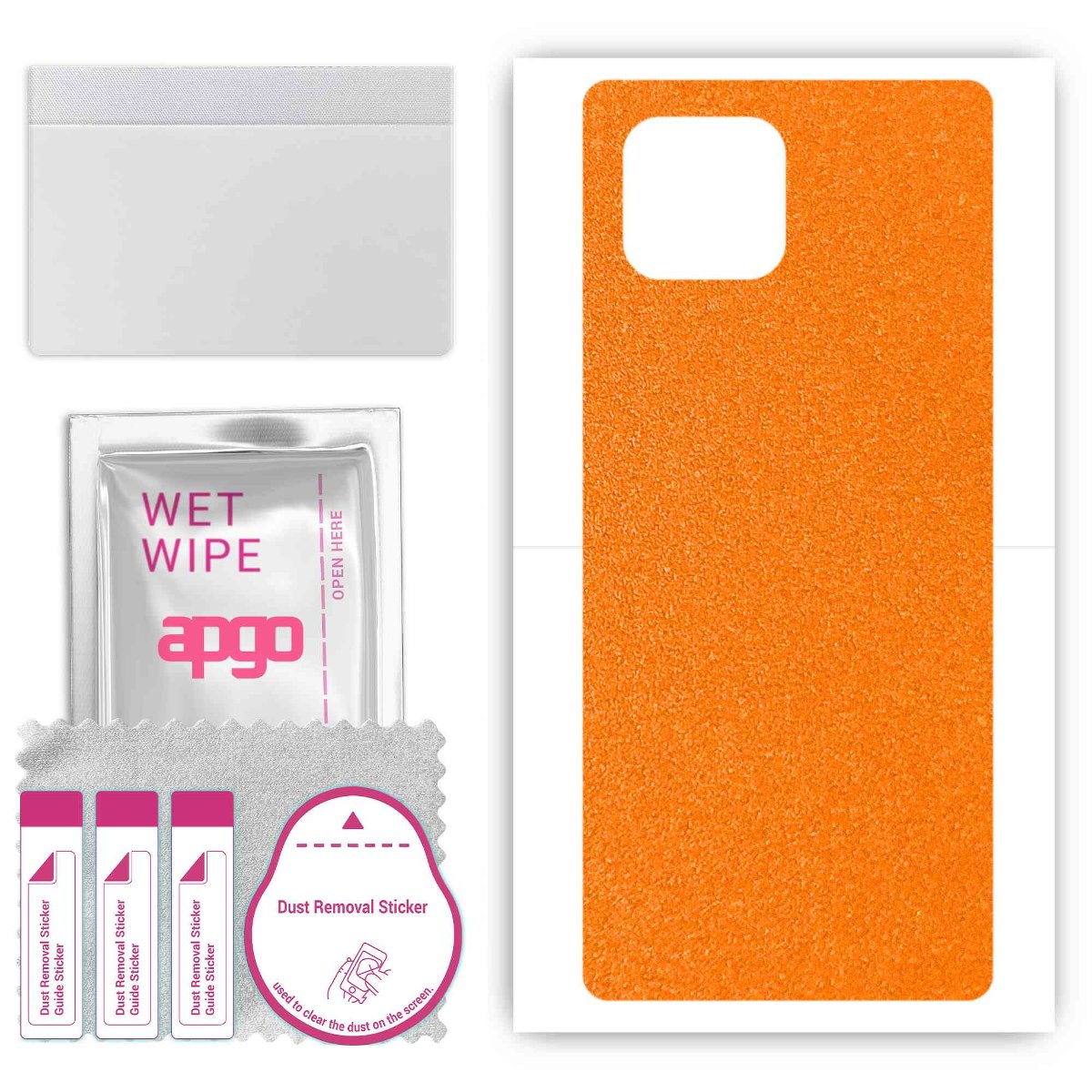 Folia naklejka skórka strukturalna na TYŁ do Xiaomi Redmi A1 -  Pomarańczowy Pastel Matowy Chropowaty Baranek - apgo SKINS