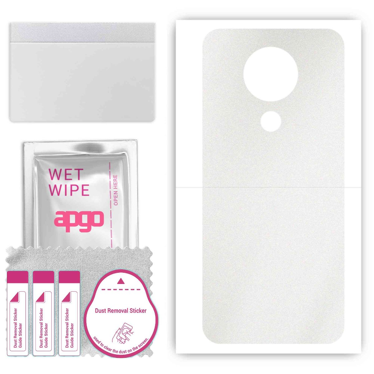 Folia naklejka skórka strukturalna na TYŁ do Nokia 3.4 -  Matowa Przezroczysta Winylowa - apgo SKINS