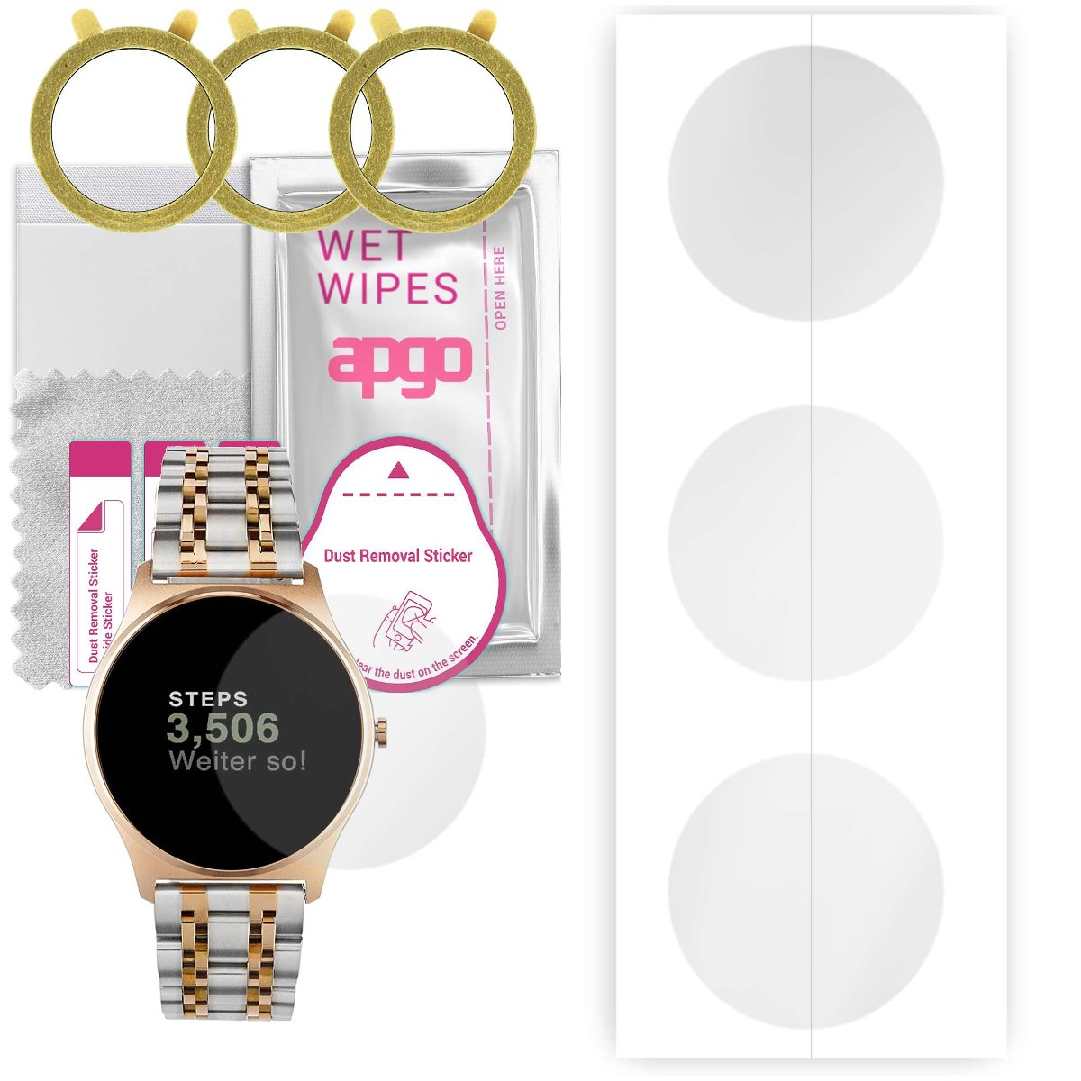 3x Folia hydrożelowa do X-Watch JOLI XW PRO women - apgo Smartwatch Hydrogel Protection Ochrona na ekran smartwatcha