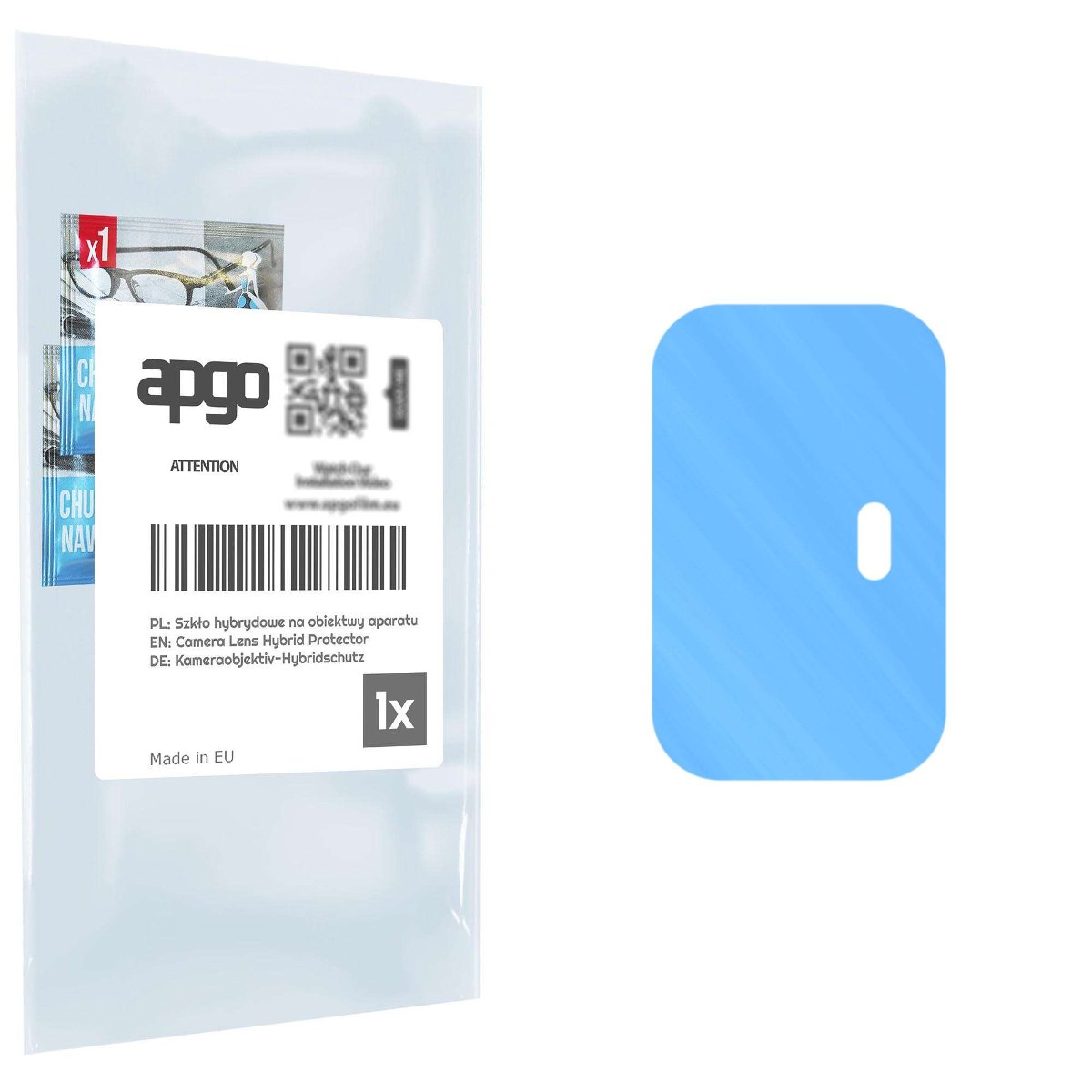 1x Szkło hybrydowe na aparat obiektyw kamerę 9H do ZTE Blade A52 - apgo hybrid Camera Lens Protector