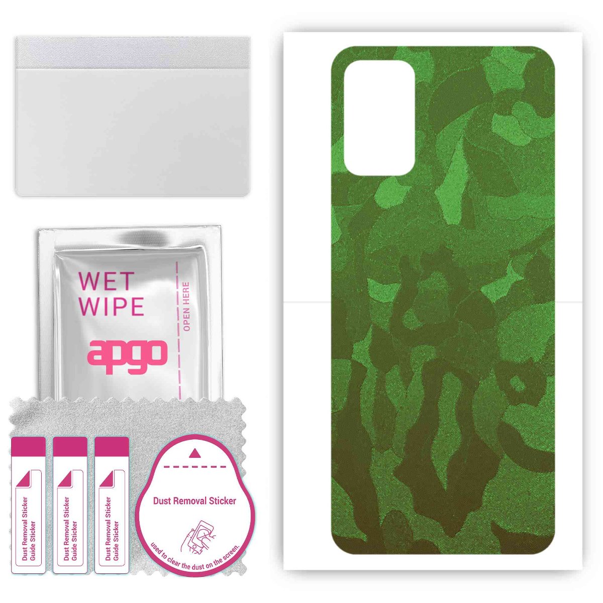 Folia naklejka skórka strukturalna na TYŁ do ZTE Blade A52 -  Moro | Camo Zielony - apgo SKINS