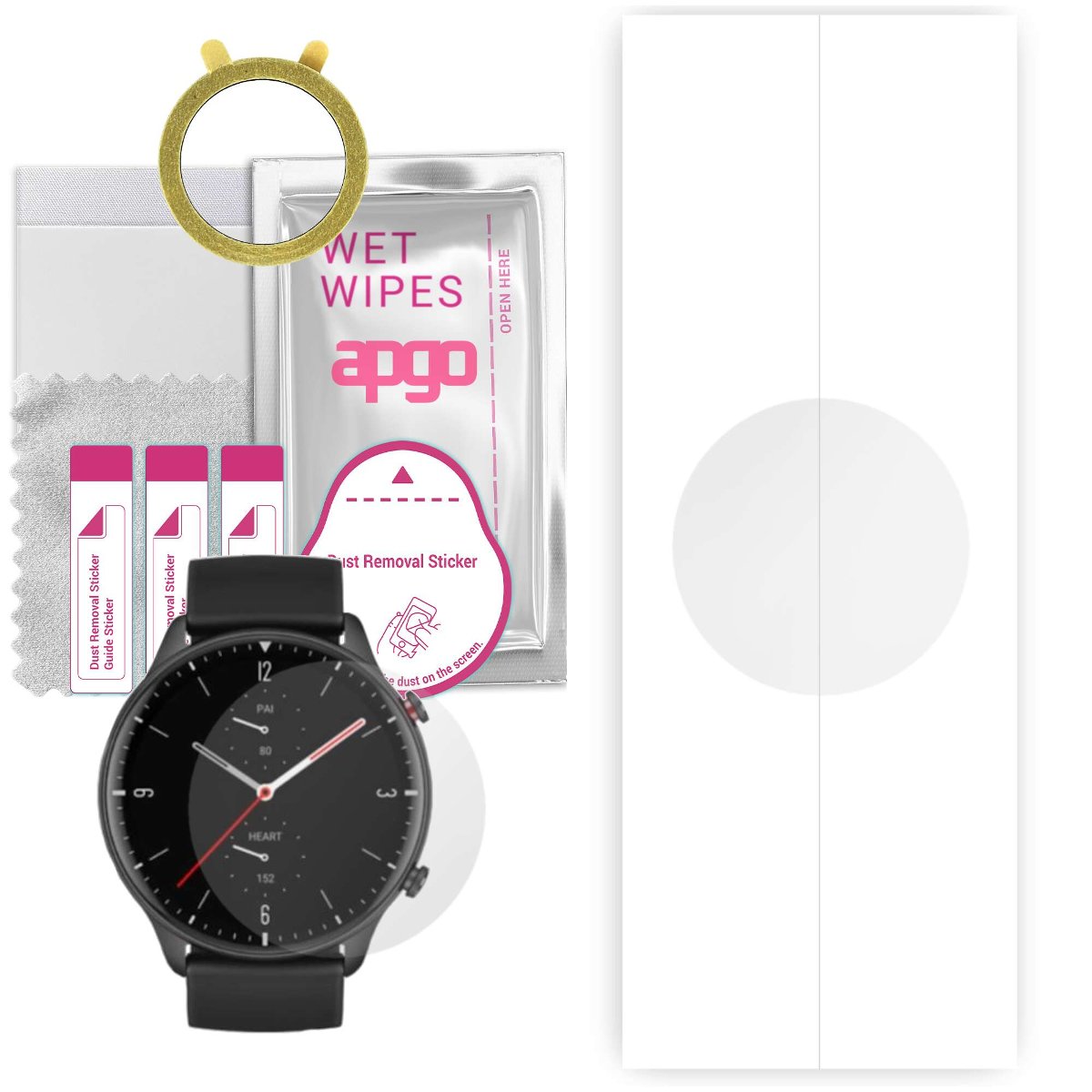 1x Folia hydrożelowa do Amazfit GTR 2 Sport - apgo Smartwatch Hydrogel Protection Ochrona na ekran smartwatcha