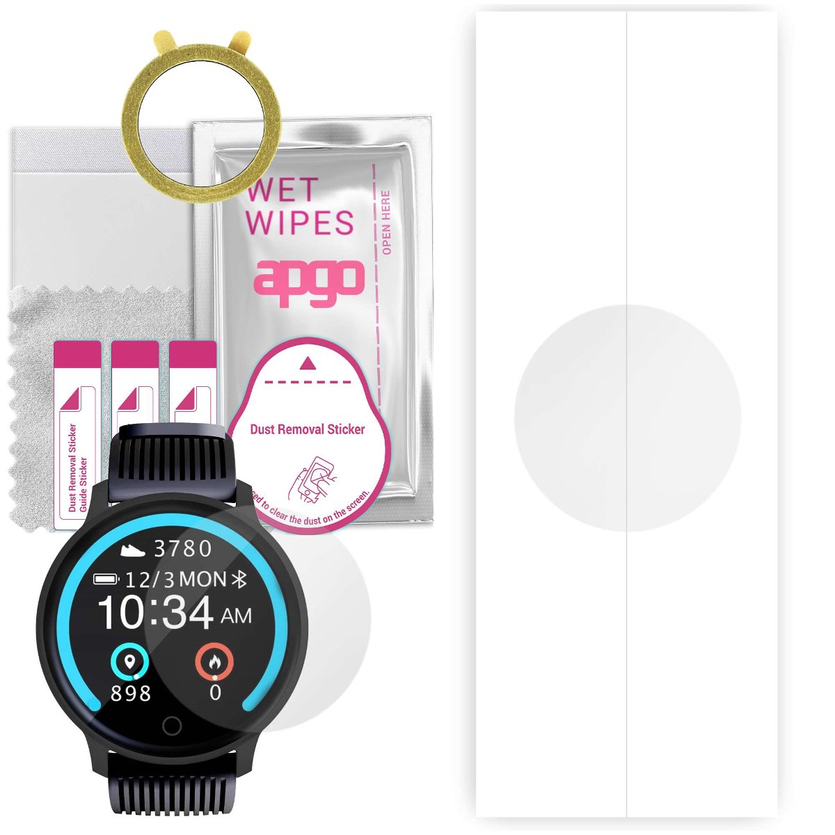 1x Folia hydrożelowa do Lenovo Blaze HW10H - apgo Smartwatch Hydrogel Protection Ochrona na ekran smartwatcha