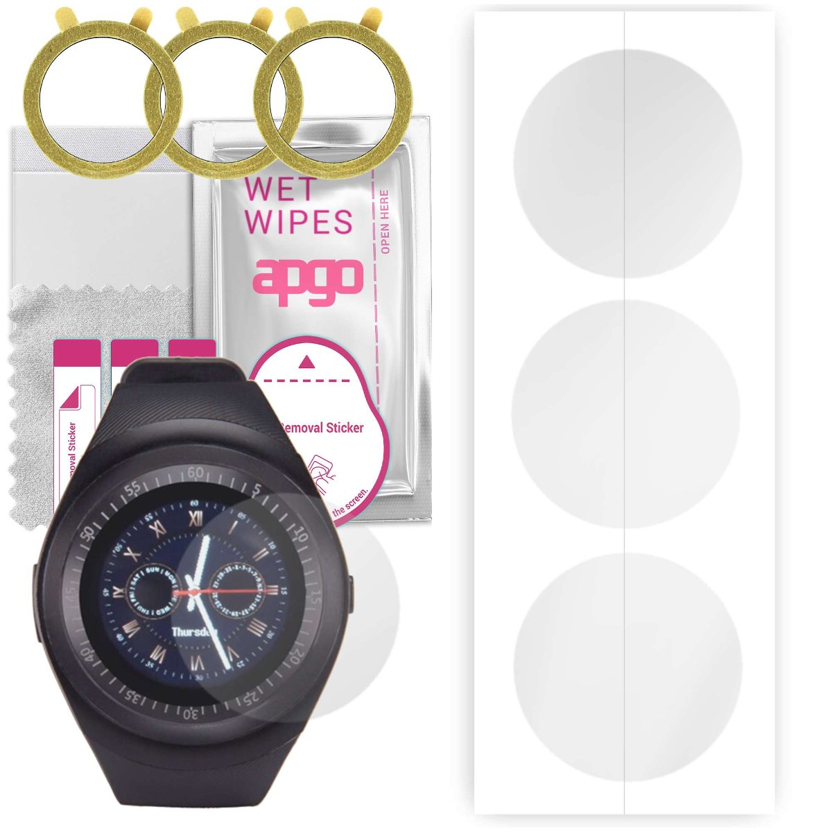 3x Folia hydrożelowa do Lark Sprint - apgo Smartwatch Hydrogel Protection Ochrona na ekran smartwatcha
