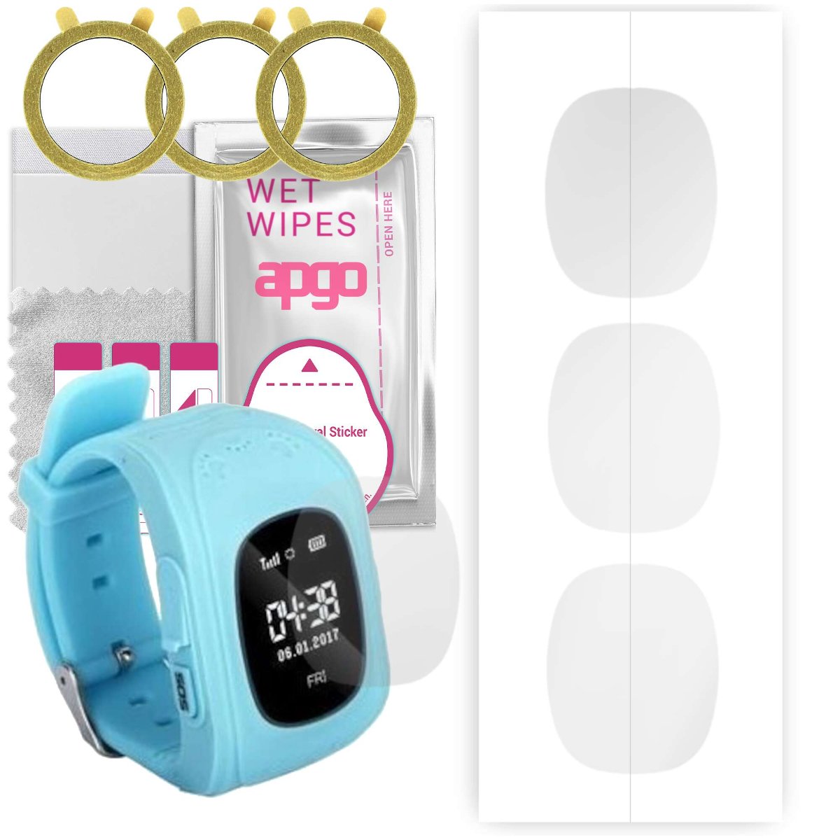 3x Folia hydrożelowa do Lark Easykid - apgo Smartwatch Hydrogel Protection Ochrona na ekran smartwatcha