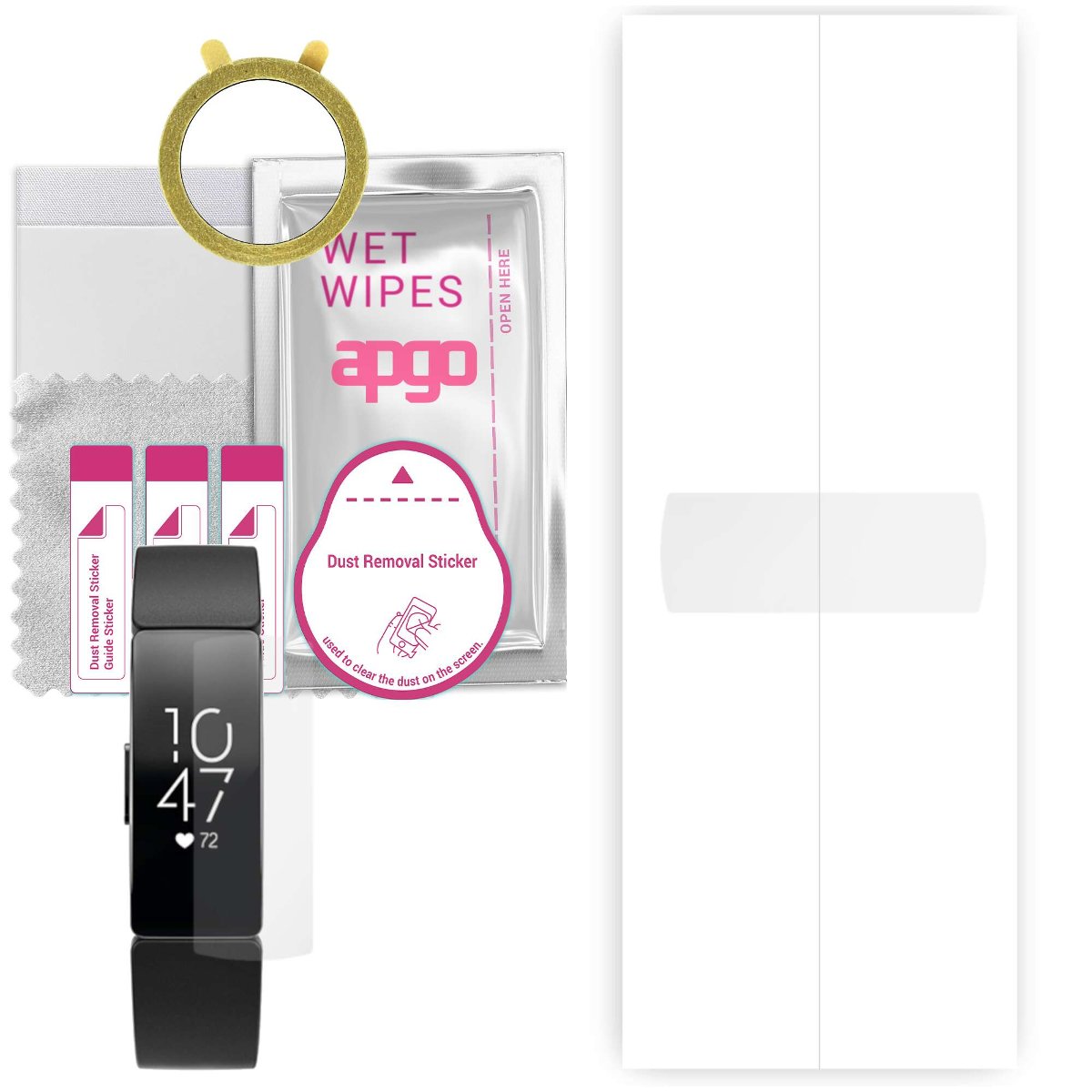 1x Folia hydrożelowa do Fitbit Inspire - apgo Smartwatch Hydrogel Protection Ochrona na ekran smartwatcha