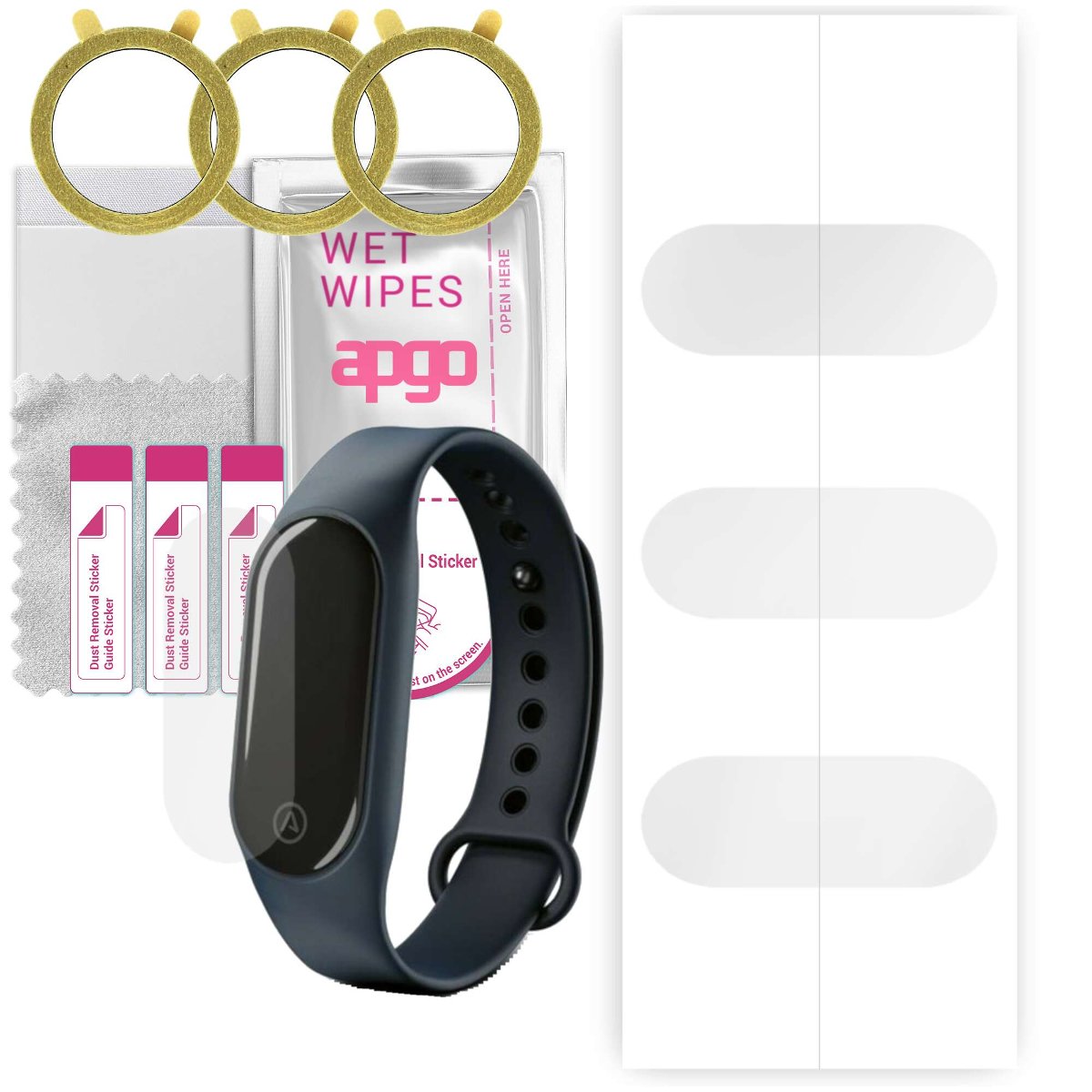 3x Folia hydrożelowa do Lamax Bfit 2 - apgo Smartwatch Hydrogel Protection Ochrona na ekran smartwatcha
