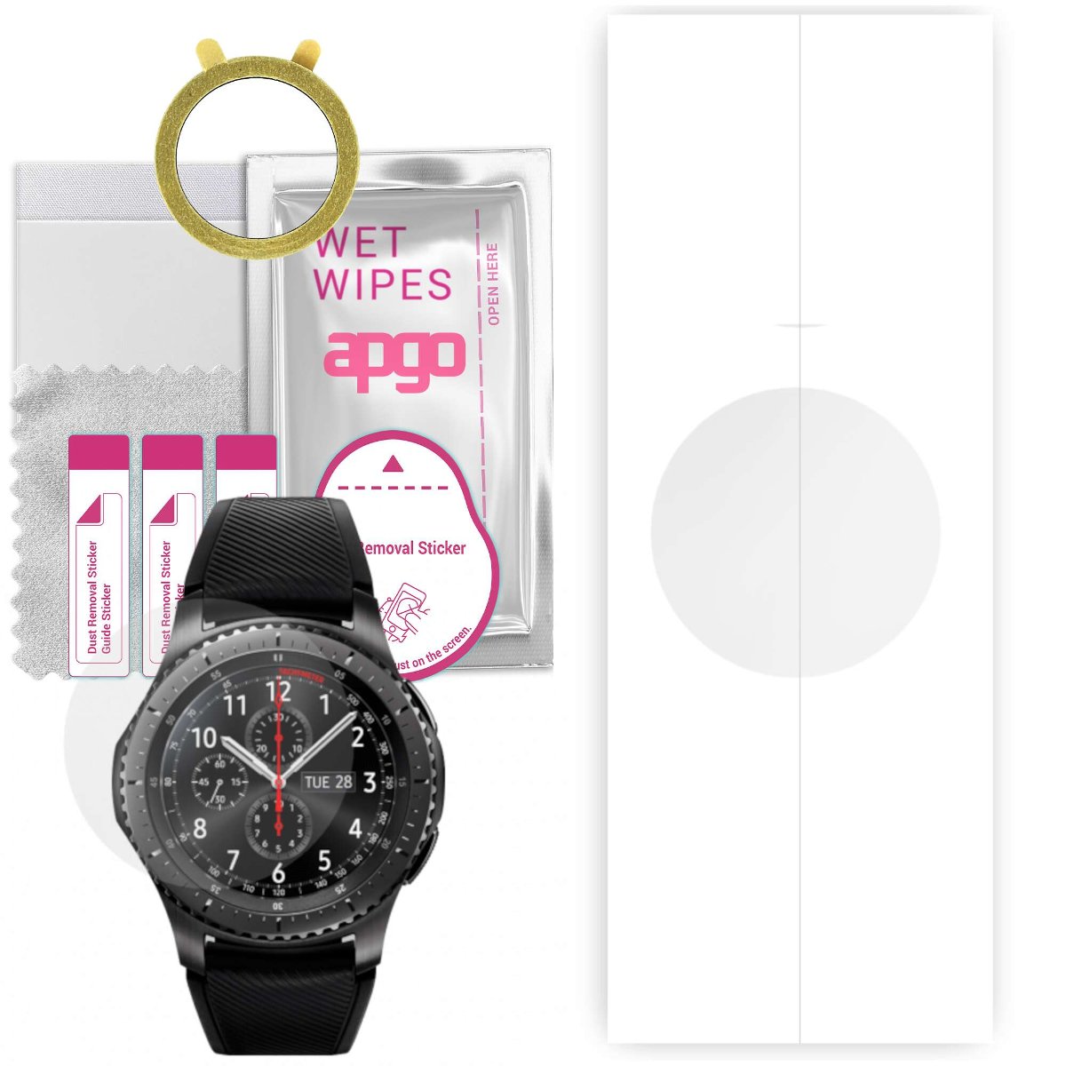 1x Folia hydrożelowa do Samsung Gear S3 Frontier - apgo Smartwatch Hydrogel Protection Ochrona na ekran smartwatcha