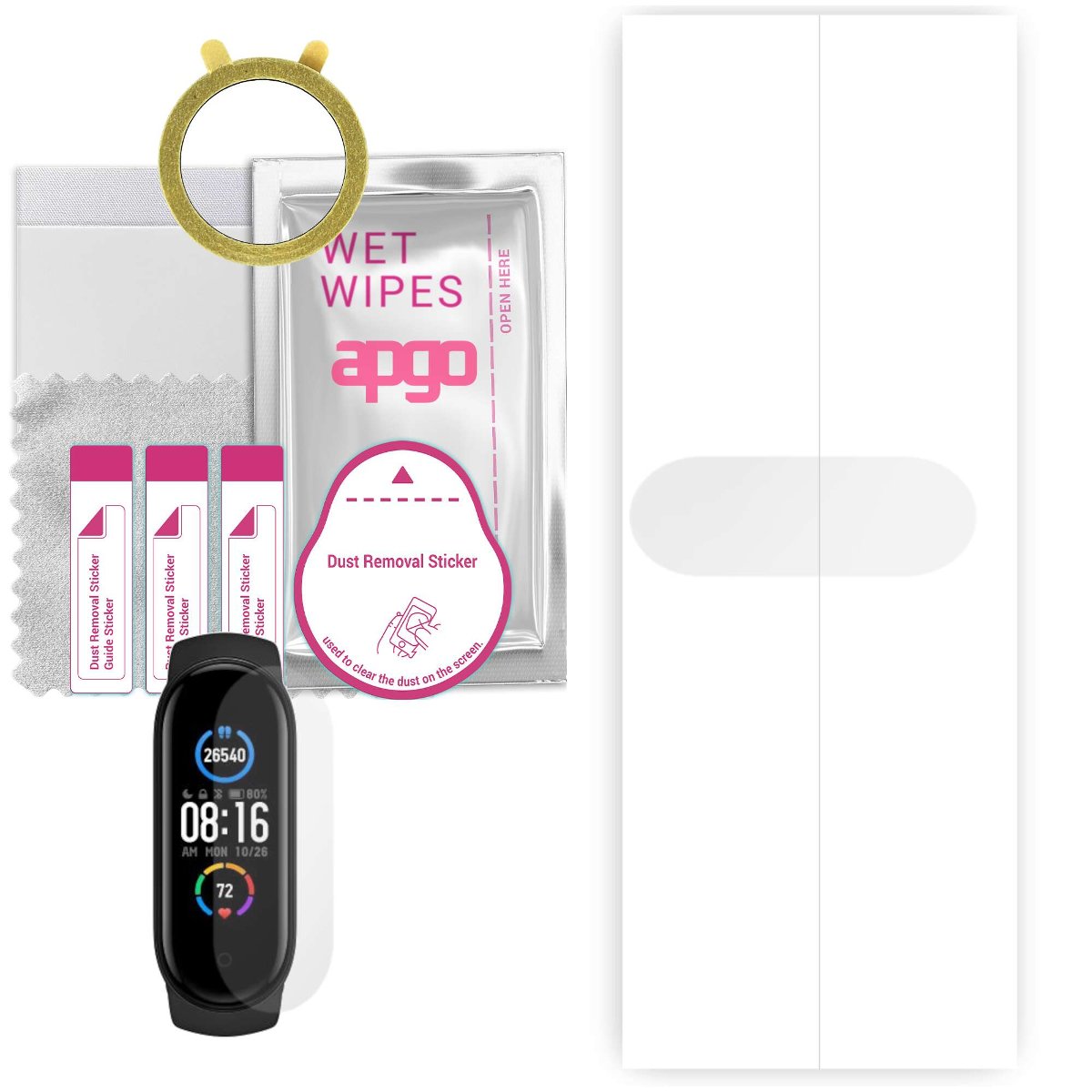 1x Folia hydrożelowa do Xiaomi Mi Band 5 - apgo Smartwatch Hydrogel Protection Ochrona na ekran smartwatcha