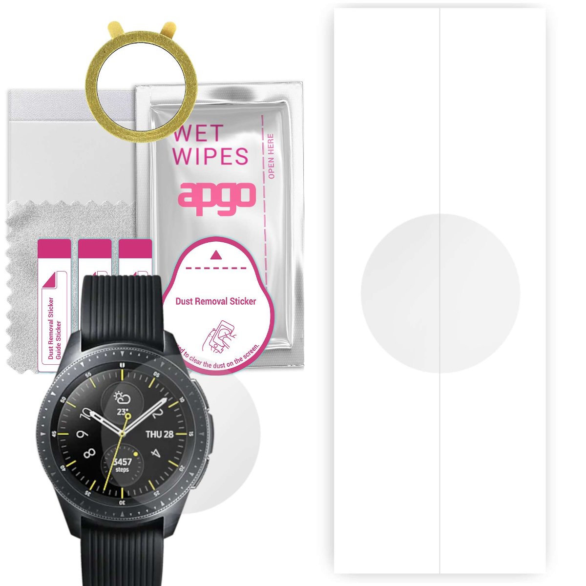 1x Folia hydrożelowa do Samsung Galaxy Watch 42MM - apgo Smartwatch Hydrogel Protection Ochrona na ekran smartwatcha