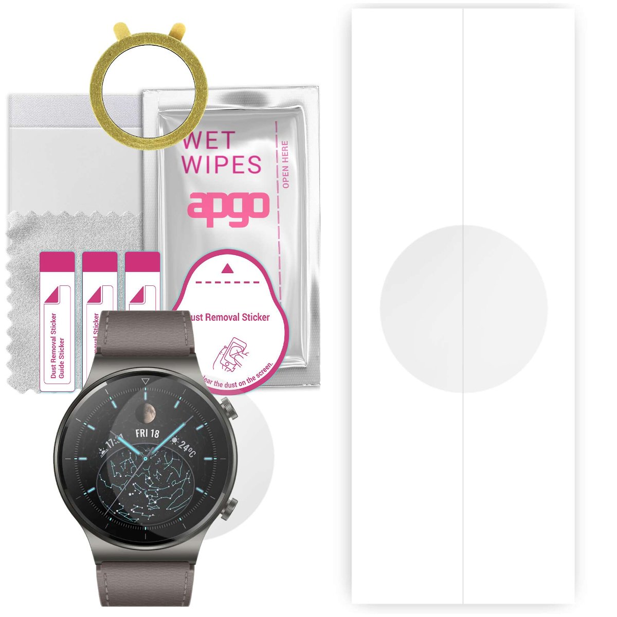 1x Folia hydrożelowa do Huawei Watch GT 2 Pro - apgo Smartwatch Hydrogel Protection Ochrona na ekran smartwatcha