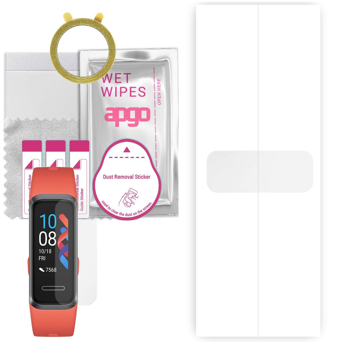 1x Folia hydrożelowa do Huawei Band 4 - apgo Smartwatch Hydrogel Protection Ochrona na ekran smartwatcha