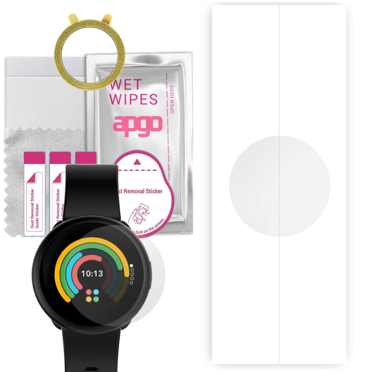 1x Folia hydrożelowa do MyKronoz ZeRound3 Lite - apgo Smartwatch Hydrogel Protection Ochrona na ekran smartwatcha