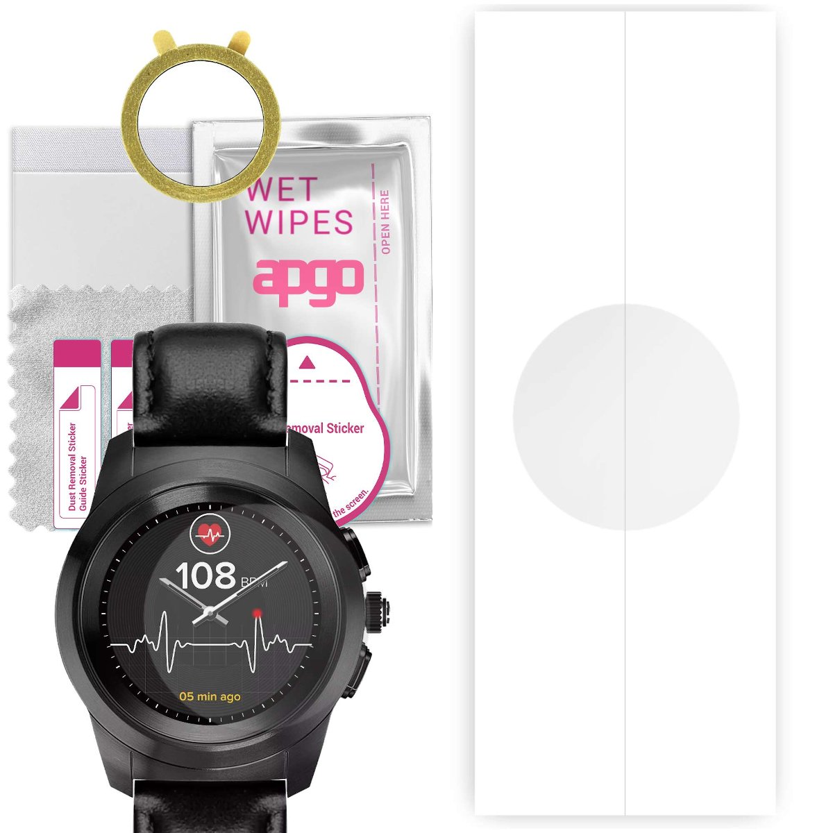 1x Folia hydrożelowa do MyKronoz ZeTime Premium Petite - apgo Smartwatch Hydrogel Protection Ochrona na ekran smartwatcha
