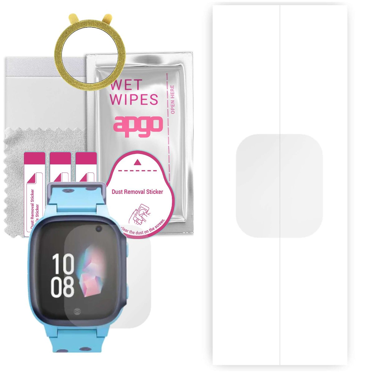 1x Folia hydrożelowa do Forever Kids Watch CALL ME 2 KW-60 - apgo Smartwatch Hydrogel Protection Ochrona na ekran smartwatcha