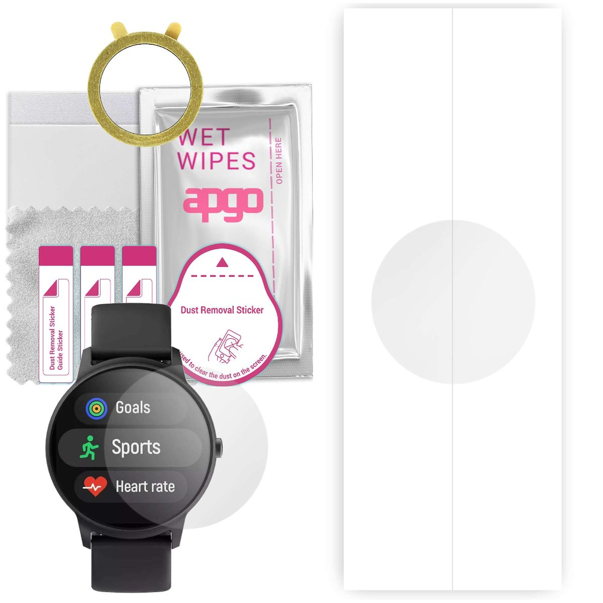 1x Folia hydrożelowa do Forever Forevive2 - apgo Smartwatch Hydrogel Protection Ochrona na ekran smartwatcha