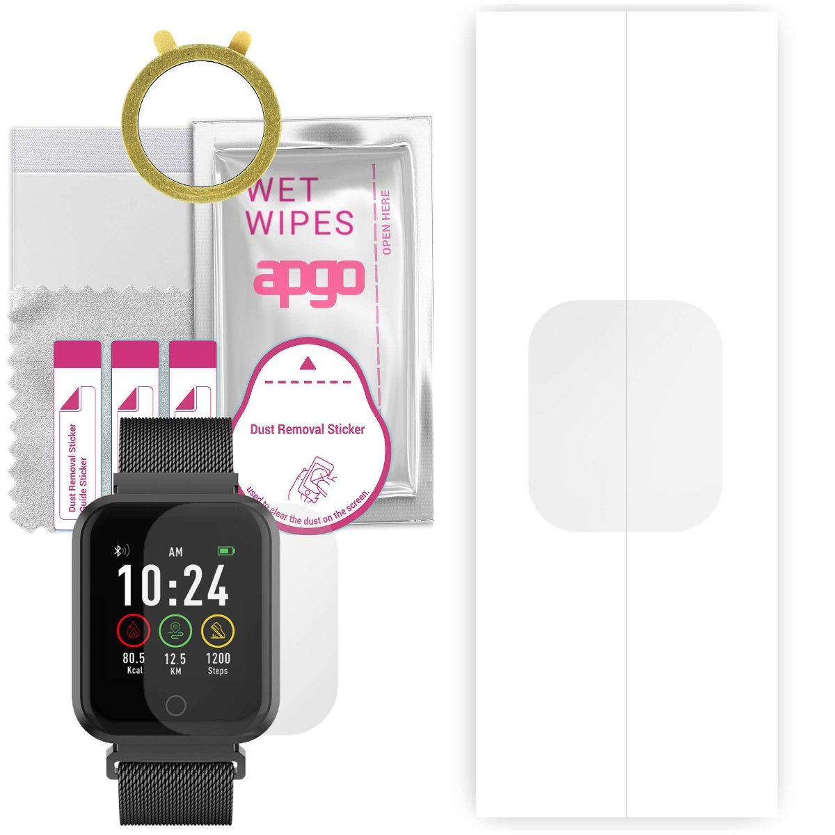 1x Folia hydrożelowa do Forever ForeVigo SW-300 - apgo Smartwatch Hydrogel Protection Ochrona na ekran smartwatcha