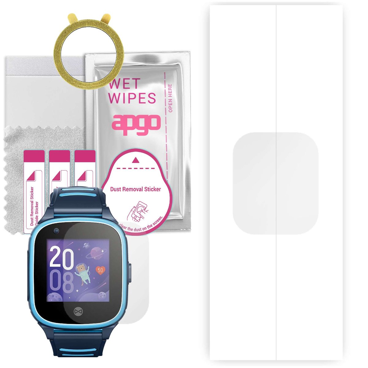 1x Folia hydrożelowa do Forever Look Me KW-500 - apgo Smartwatch Hydrogel Protection Ochrona na ekran smartwatcha