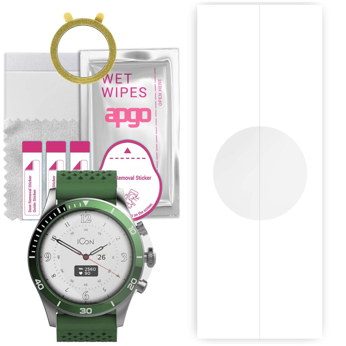 1x Folia hydrożelowa do Forever ICON AW-100 - apgo Smartwatch Hydrogel Protection Ochrona na ekran smartwatcha