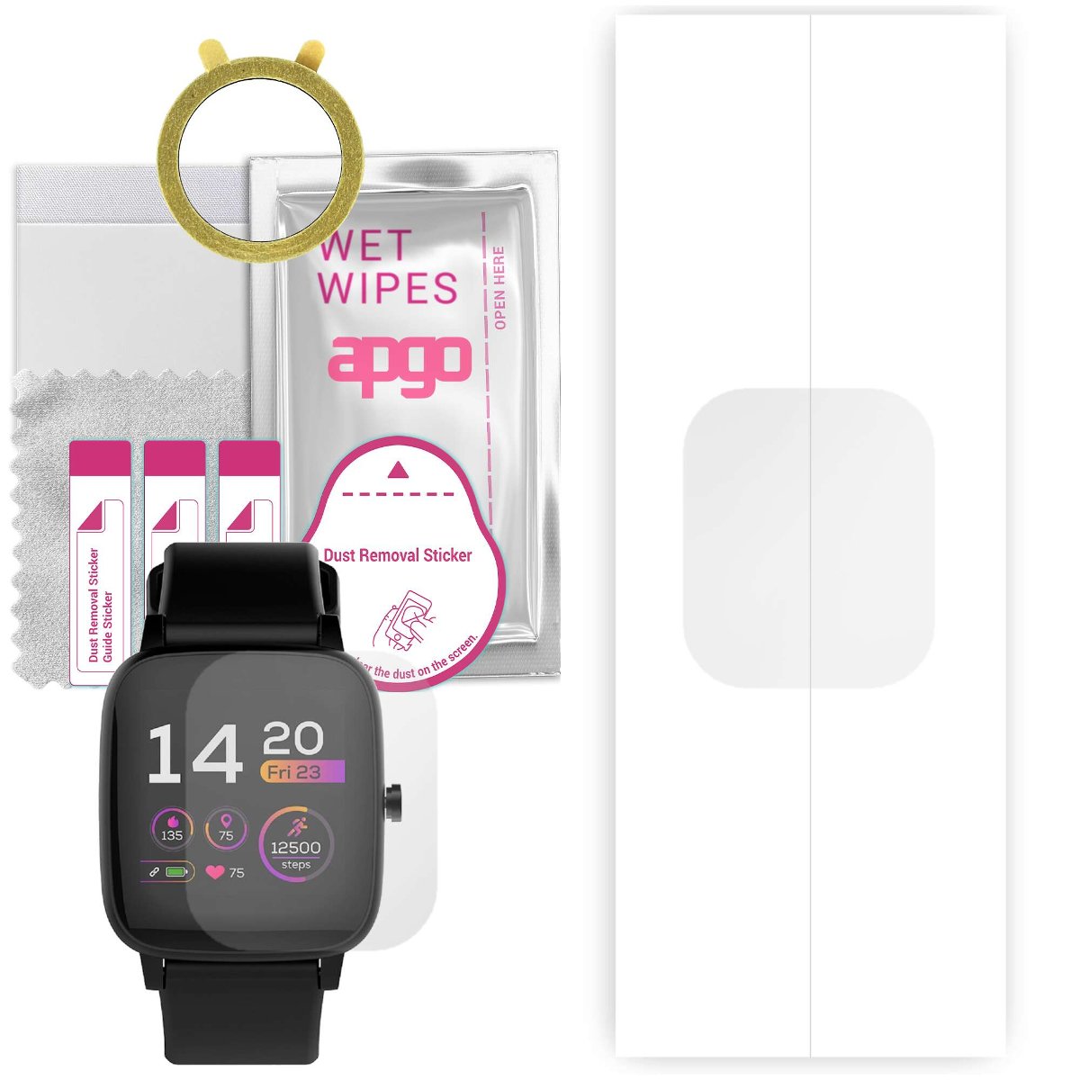 1x Folia hydrożelowa do Forever IGo Pro JW-200 - apgo Smartwatch Hydrogel Protection Ochrona na ekran smartwatcha