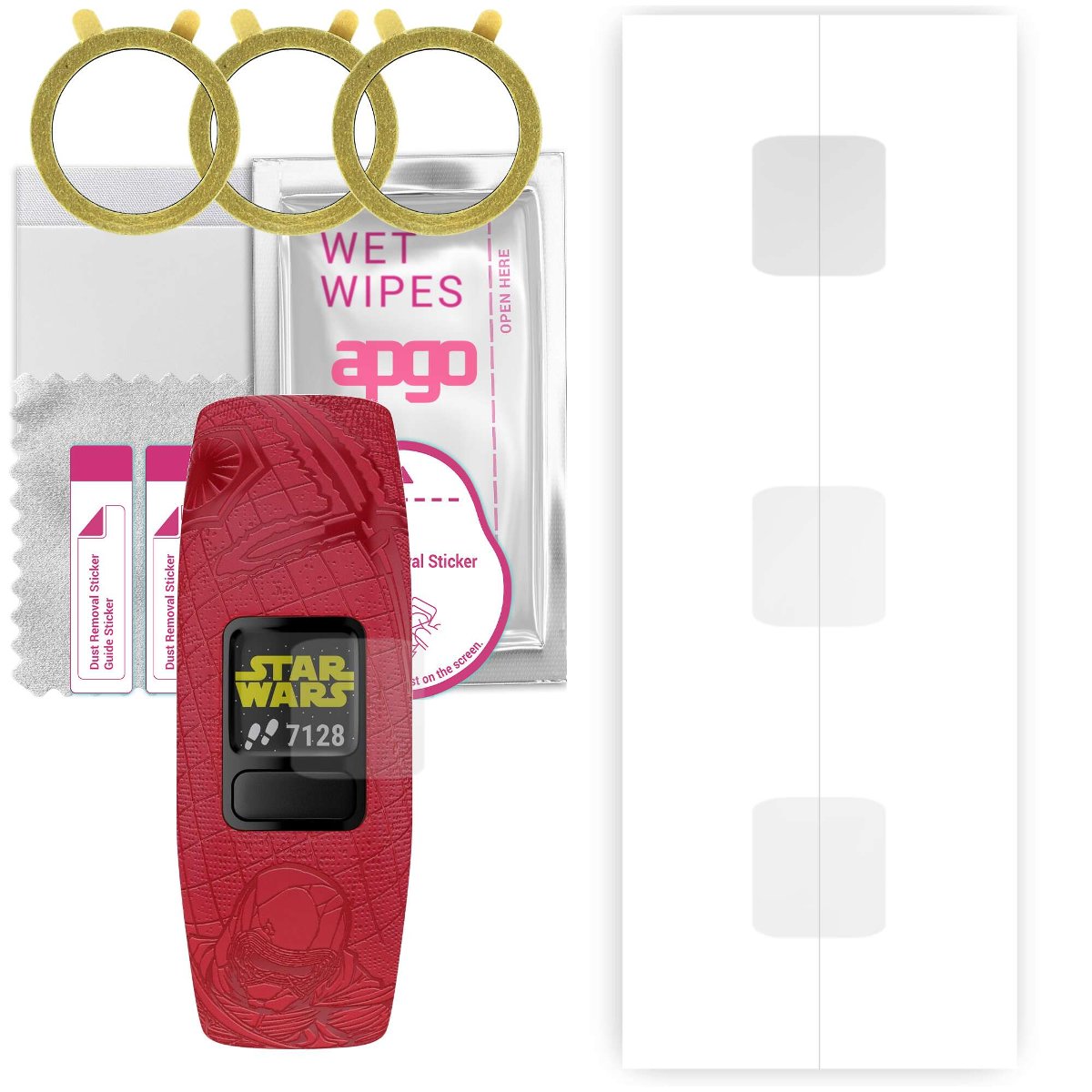 3x Folia hydrożelowa do Garmin Vivofit junior 2 - apgo Smartwatch Hydrogel Protection Ochrona na ekran smartwatcha