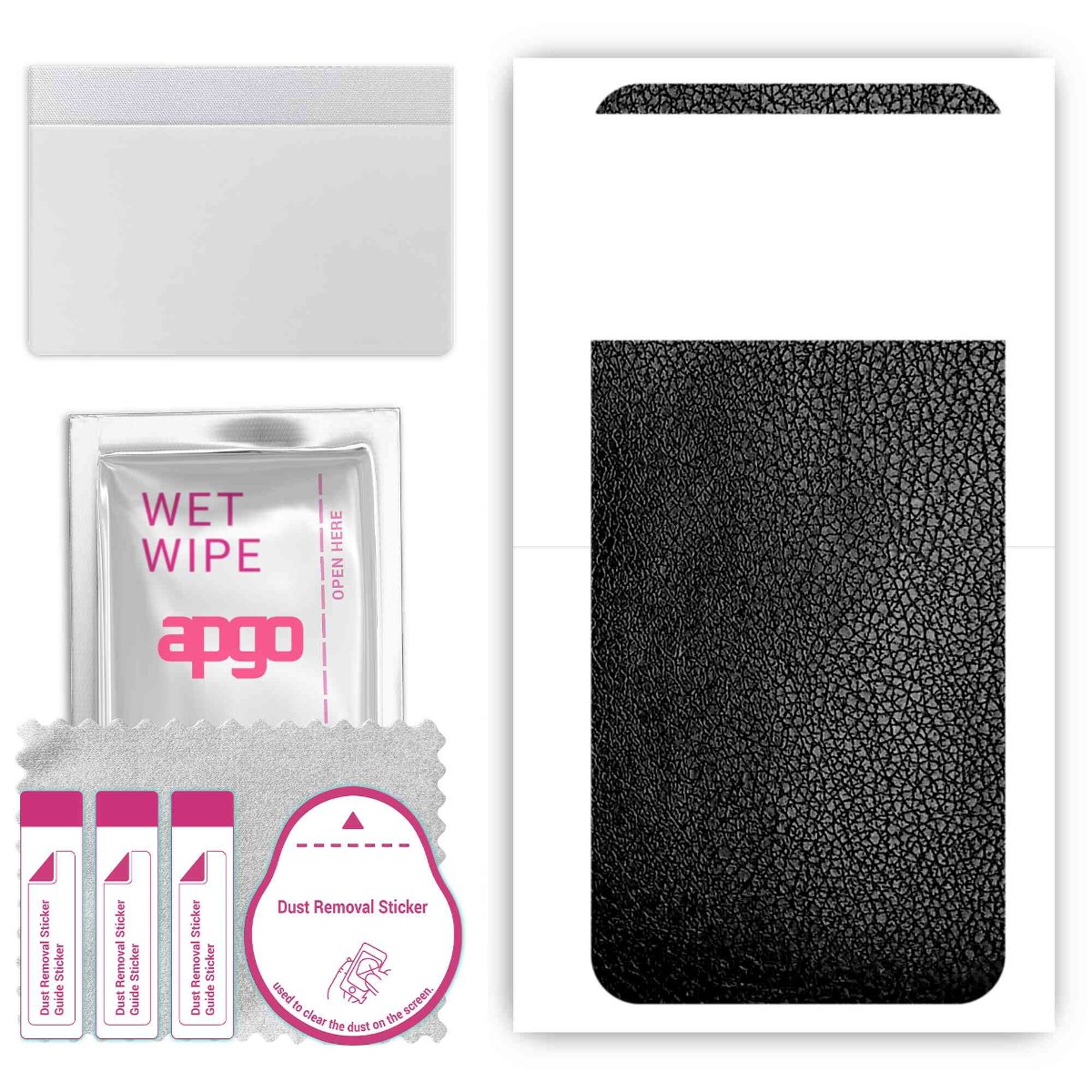 Folia naklejka skórka strukturalna na TYŁ do Xiaomi Redmi Note 11R -  Skóra Czarna - apgo SKINS