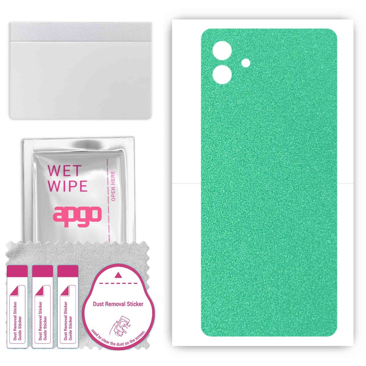 Folia naklejka skórka strukturalna na TYŁ do Samsung Galaxy M13 5G -  Seledynowy Pastel Matowy Chropowaty Baranek - apgo SKINS