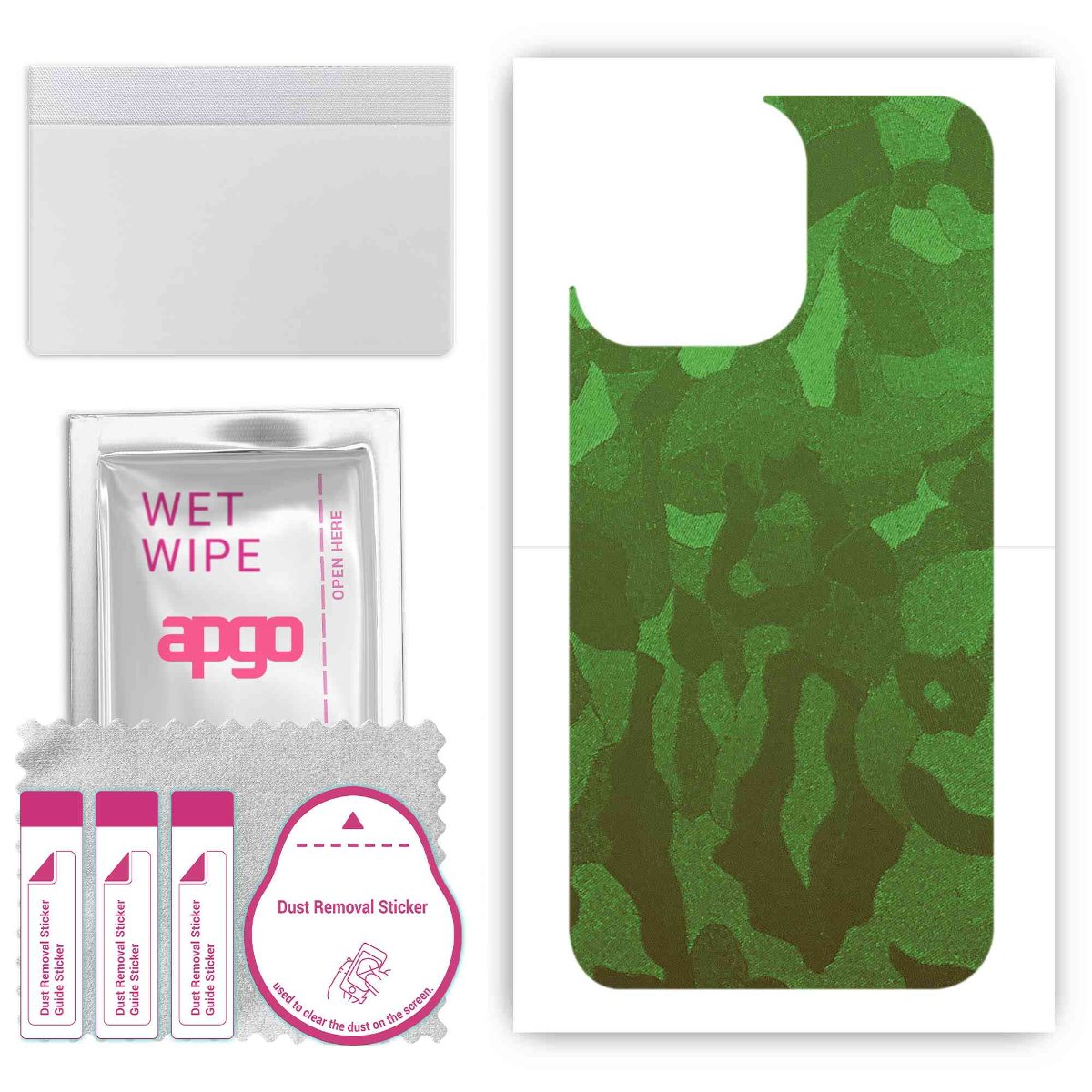 Folia naklejka skórka strukturalna na TYŁ do Apple iPhone 14 Pro Max -  Moro | Camo Zielony - apgo SKINS