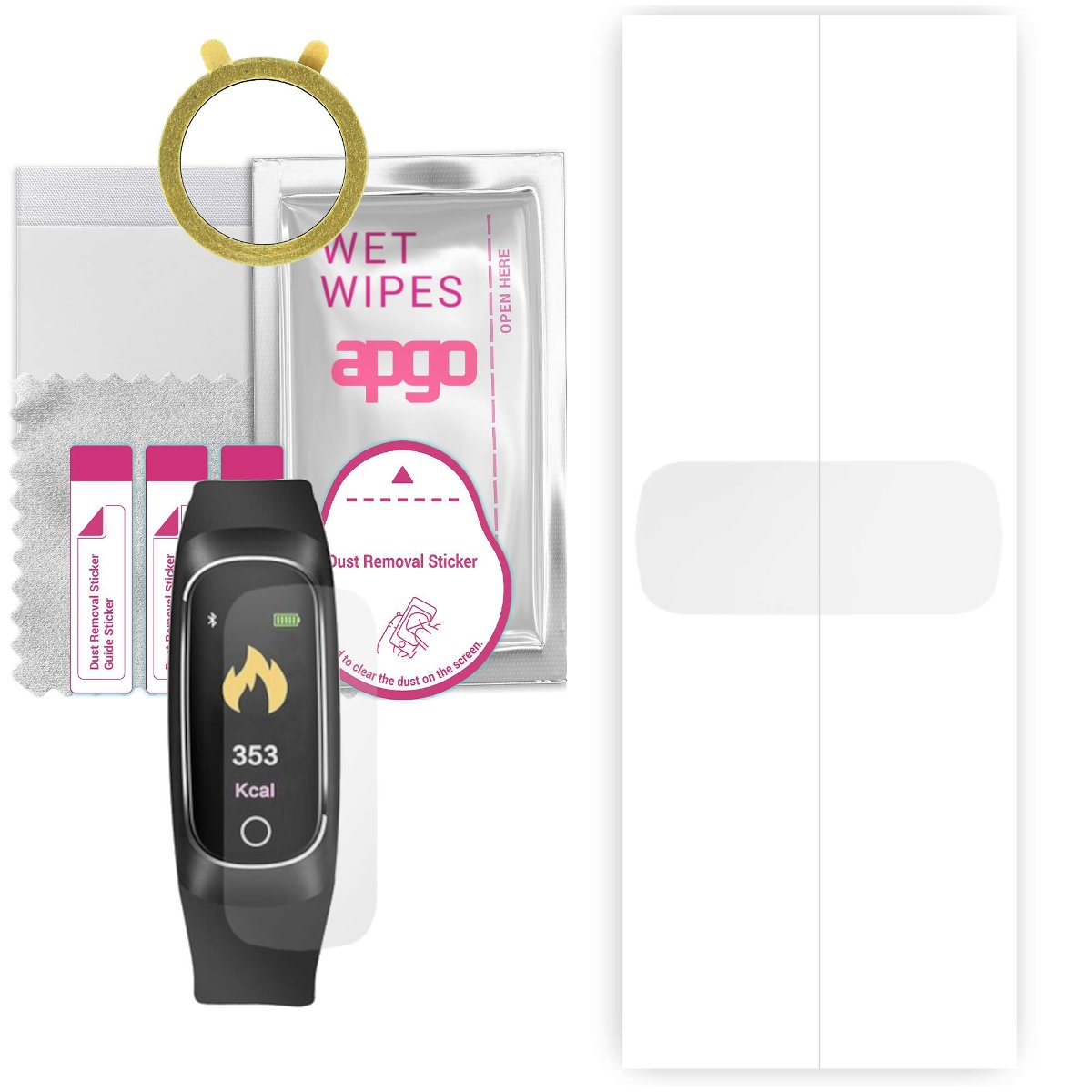 1x Folia hydrożelowa do Maxcom FW12 Oxygen - apgo Smartwatch Hydrogel Protection Ochrona na ekran smartwatcha
