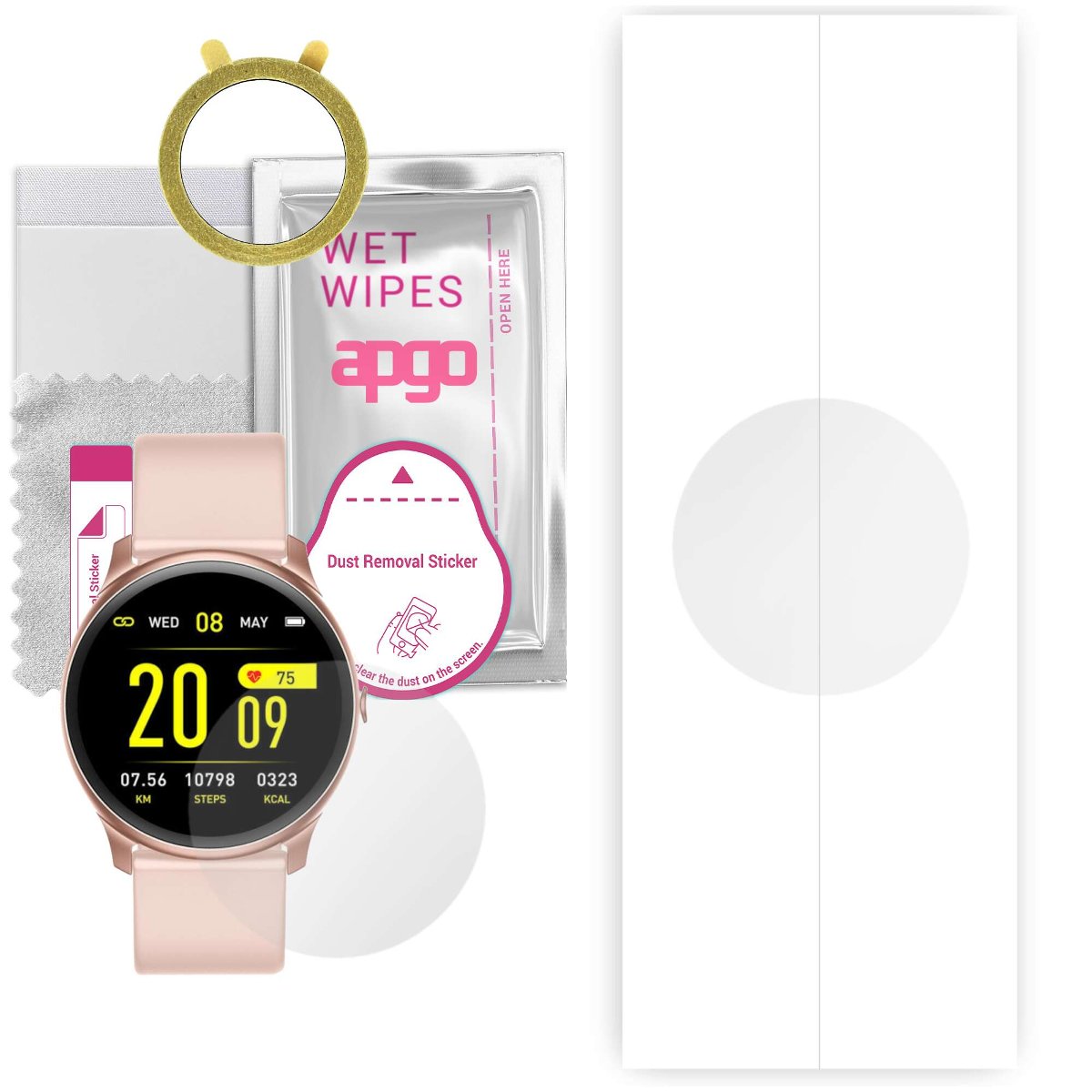 1x Folia hydrożelowa do Maxcom FW32 Neon - apgo Smartwatch Hydrogel Protection Ochrona na ekran smartwatcha