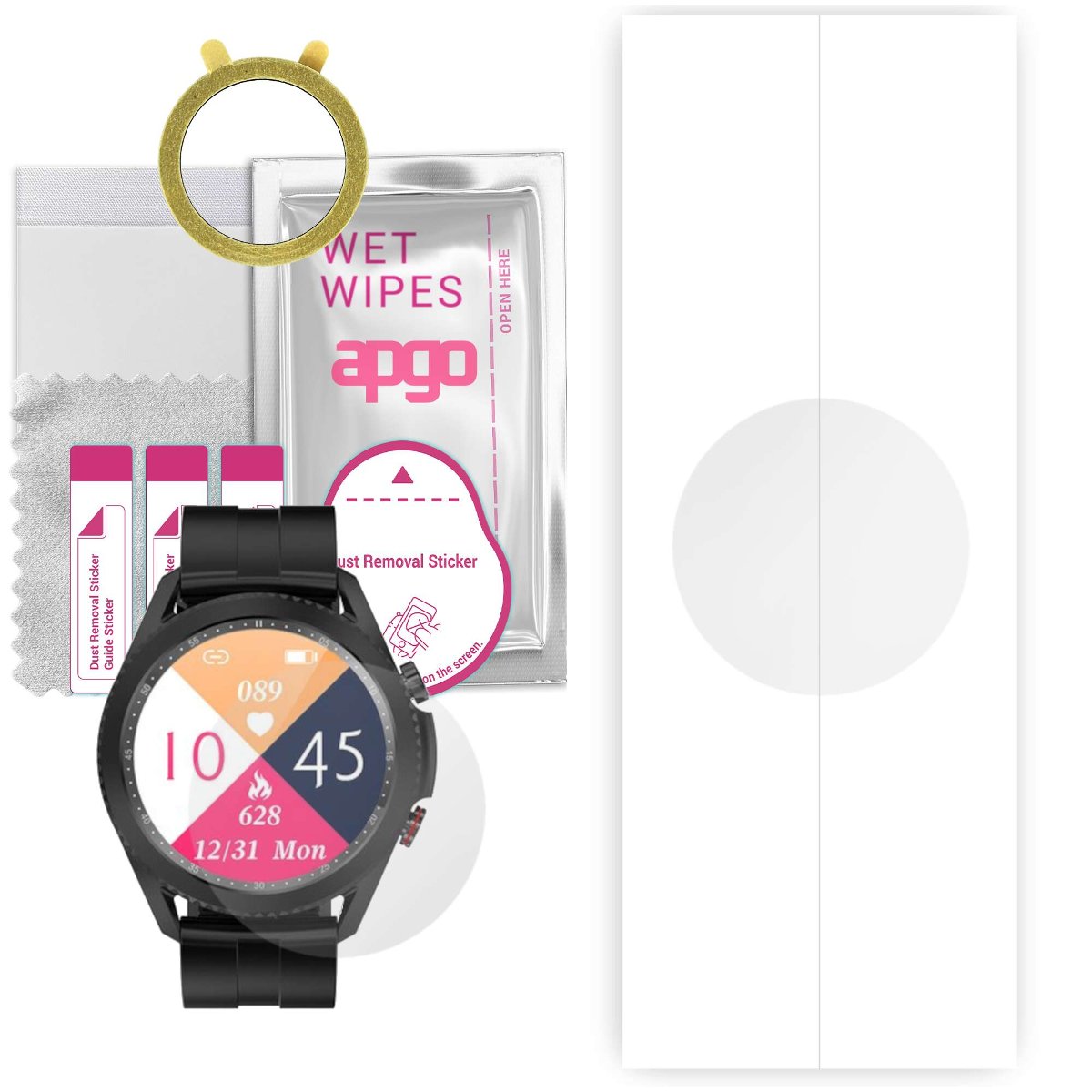 1x Folia hydrożelowa do Media-tech Activeband Venetia - apgo Smartwatch Hydrogel Protection Ochrona na ekran smartwatcha