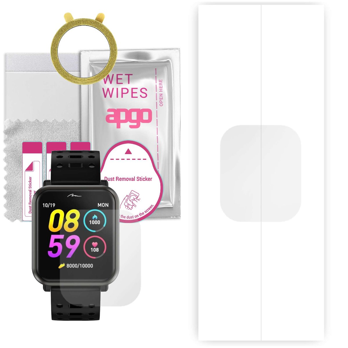 1x Folia hydrożelowa do Media-tech Active Band Next MT862 - apgo Smartwatch Hydrogel Protection Ochrona na ekran smartwatcha