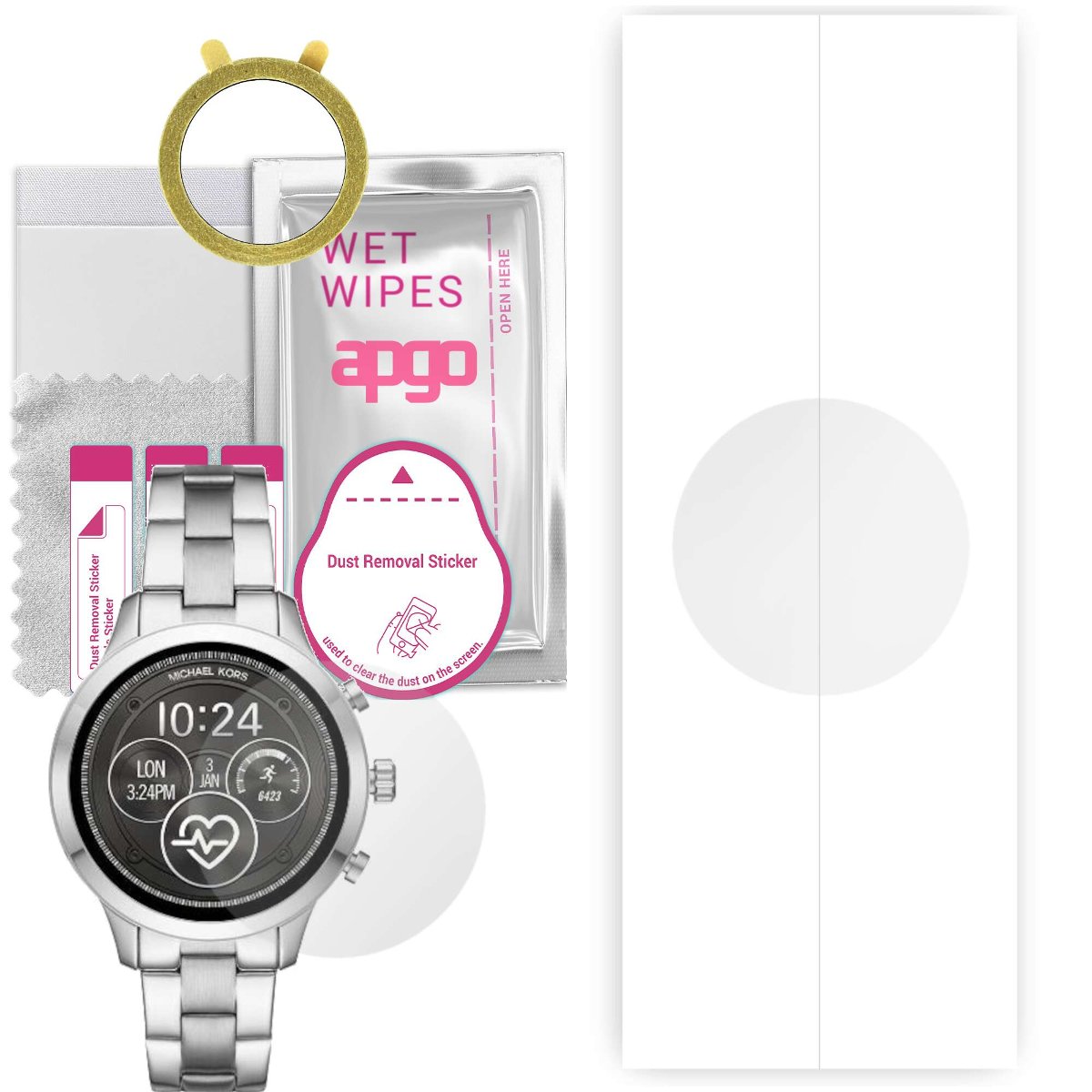 1x Folia hydrożelowa do Michael Kors MKT5044 Runway Access - apgo Smartwatch Hydrogel Protection Ochrona na ekran smartwatcha