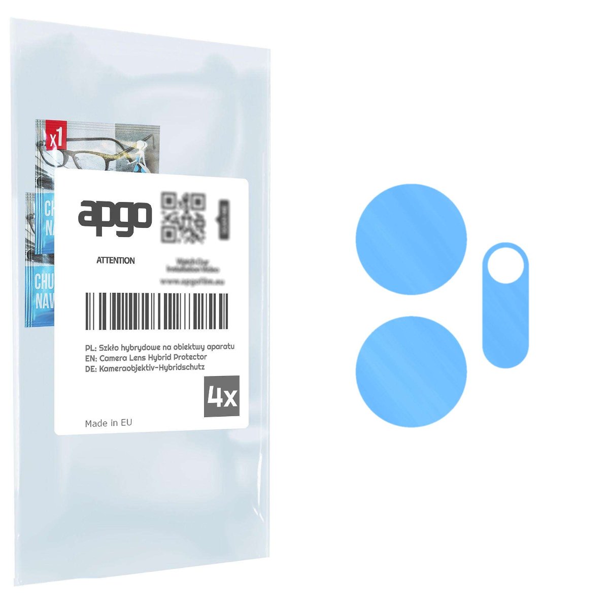 4x Szkło hybrydowe na aparat obiektyw kamerę 9H do Infinix Zero 20 - apgo hybrid Camera Lens Protector