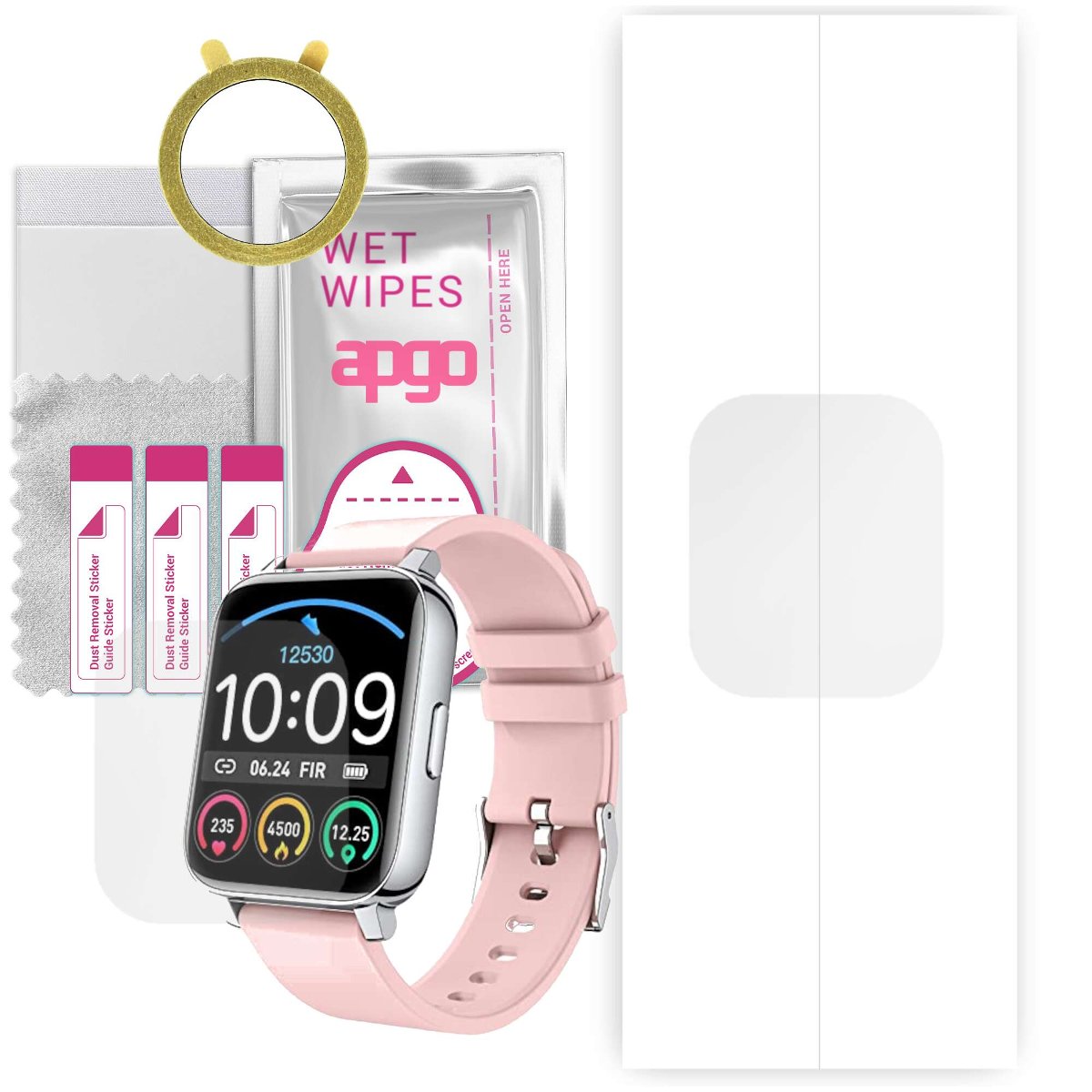 1x Folia hydrożelowa do Rinsmola P36B  - apgo Smartwatch Hydrogel Protection Ochrona na ekran smartwatcha