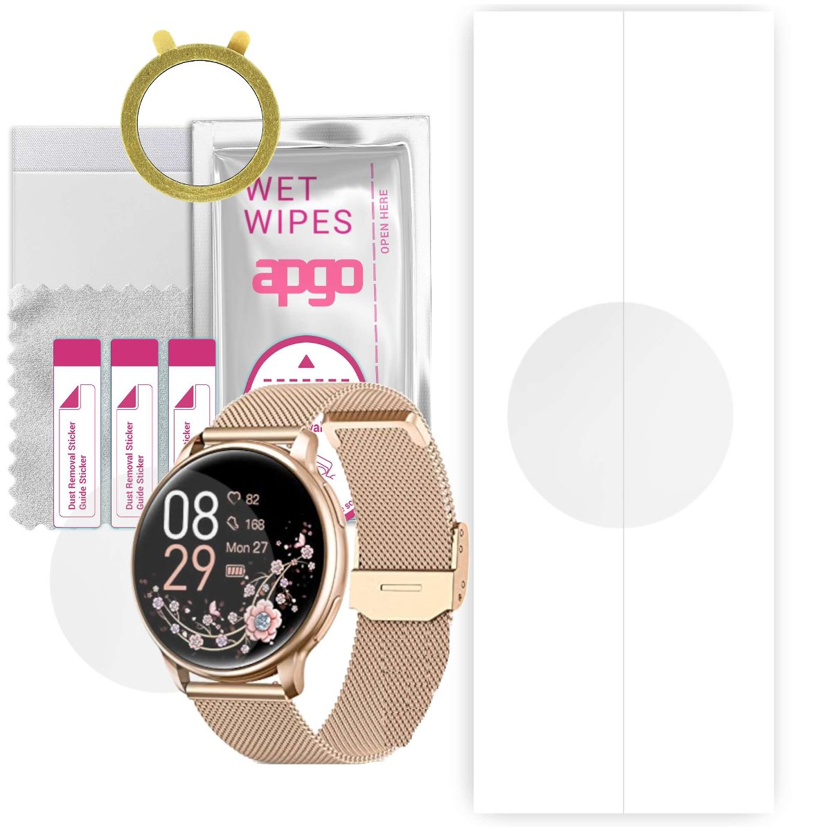 1x Folia hydrożelowa do VvituaC LW27 - apgo Smartwatch Hydrogel Protection Ochrona na ekran smartwatcha