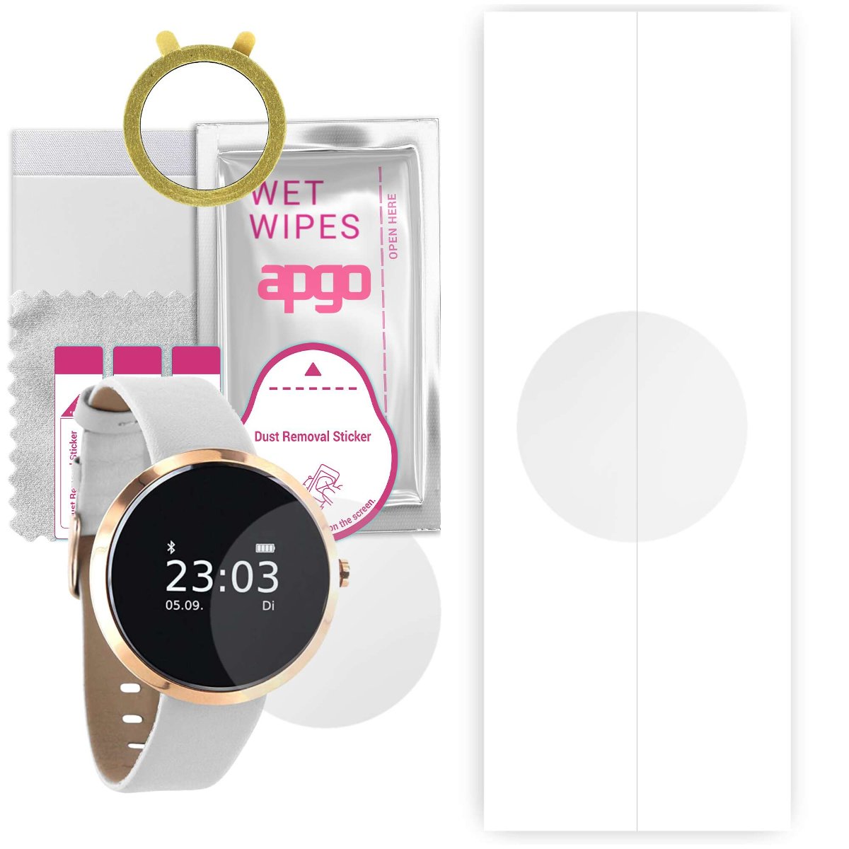 1x Folia hydrożelowa do Siona ladies Xlyne 54008 - apgo Smartwatch Hydrogel Protection Ochrona na ekran smartwatcha