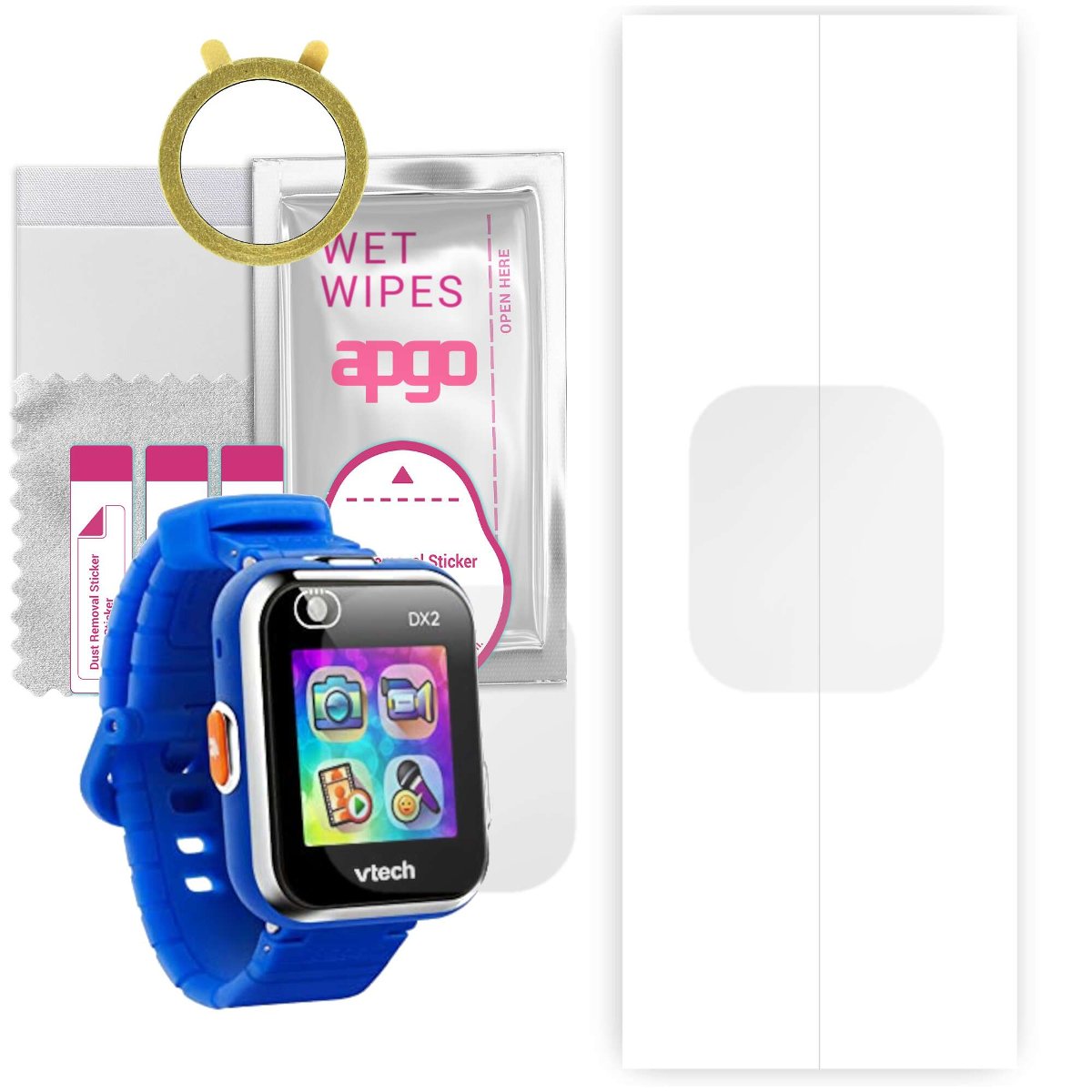 1x Folia hydrożelowa do VTech Kidizoom DX2 - apgo Smartwatch Hydrogel Protection Ochrona na ekran smartwatcha