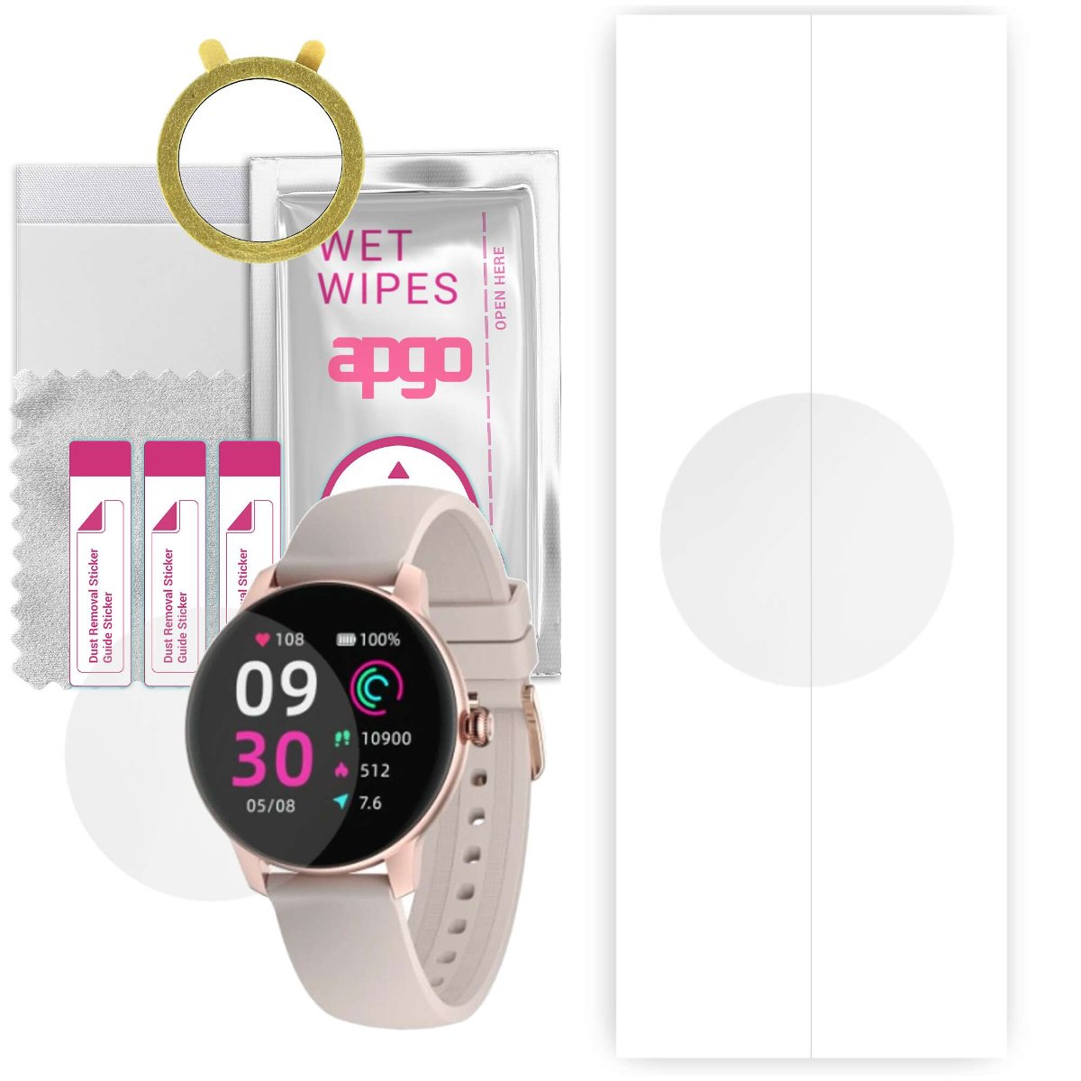 1x Folia hydrożelowa do Mijia Kieslect L11 Lady 40mm - apgo Smartwatch Hydrogel Protection Ochrona na ekran smartwatcha