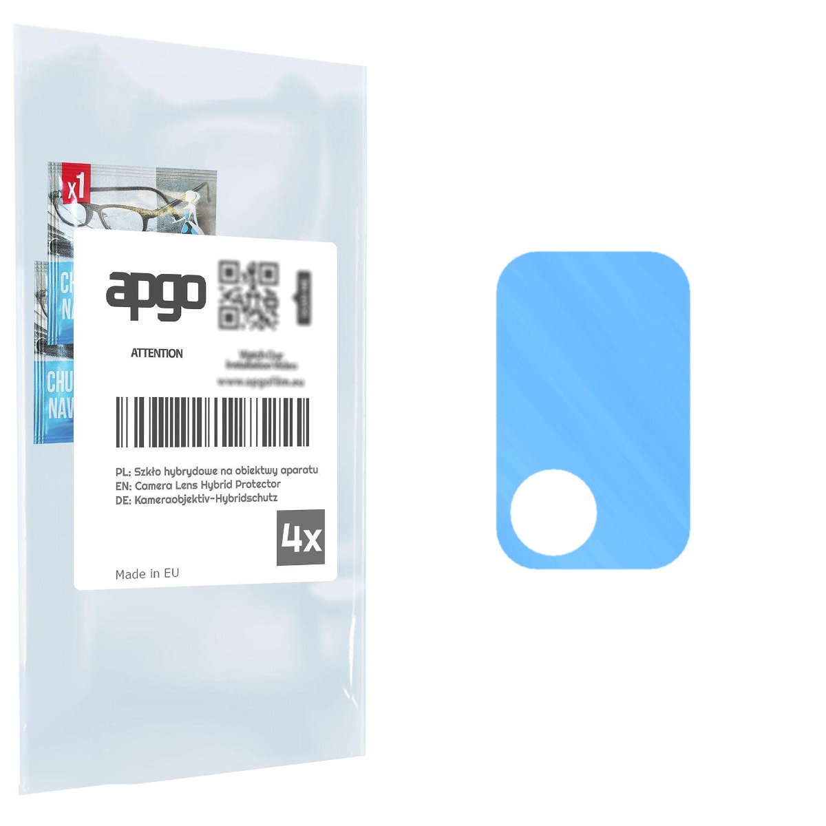 4x Szkło hybrydowe na aparat obiektyw kamerę 9H do ZTE Blade A52 Lite - apgo hybrid Camera Lens Protector
