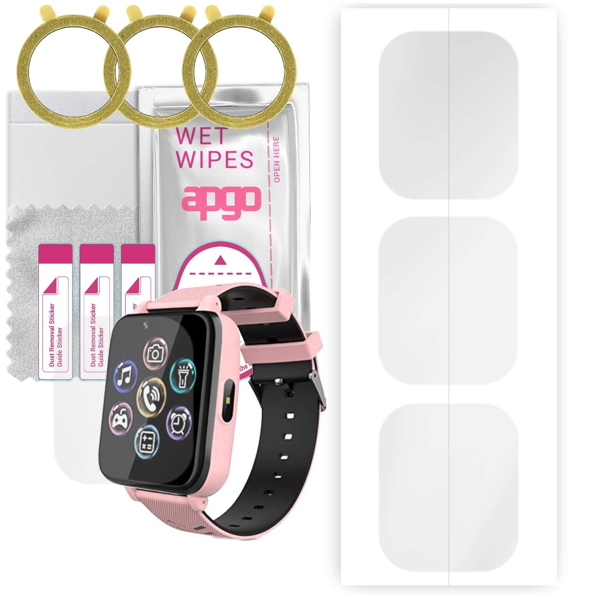 3x Folia hydrożelowa do VGg15 X18 - apgo Smartwatch Hydrogel Protection Ochrona na ekran smartwatcha