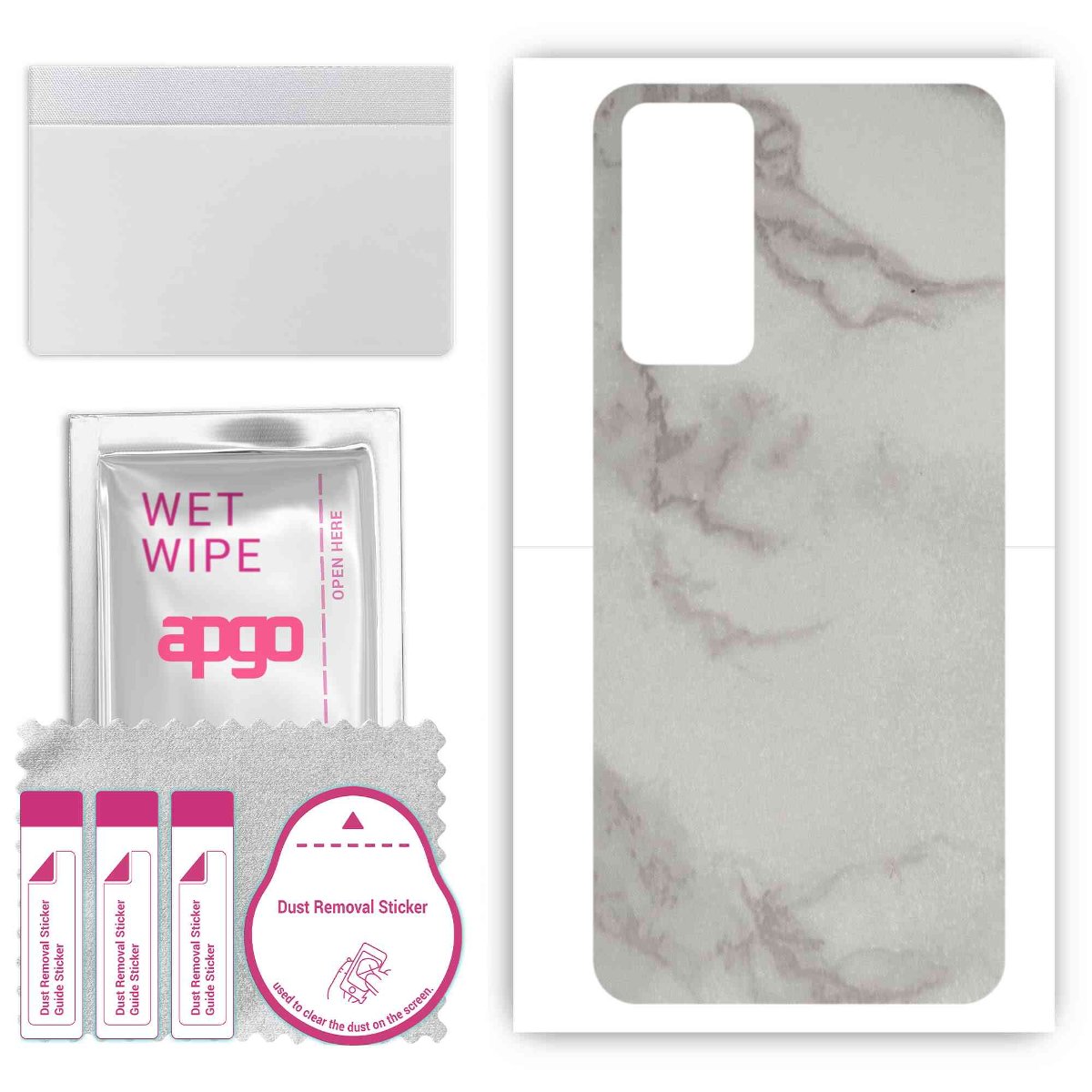 Folia naklejka skórka strukturalna na TYŁ do Infinix Note 12 -  Marmur Szary - apgo SKINS