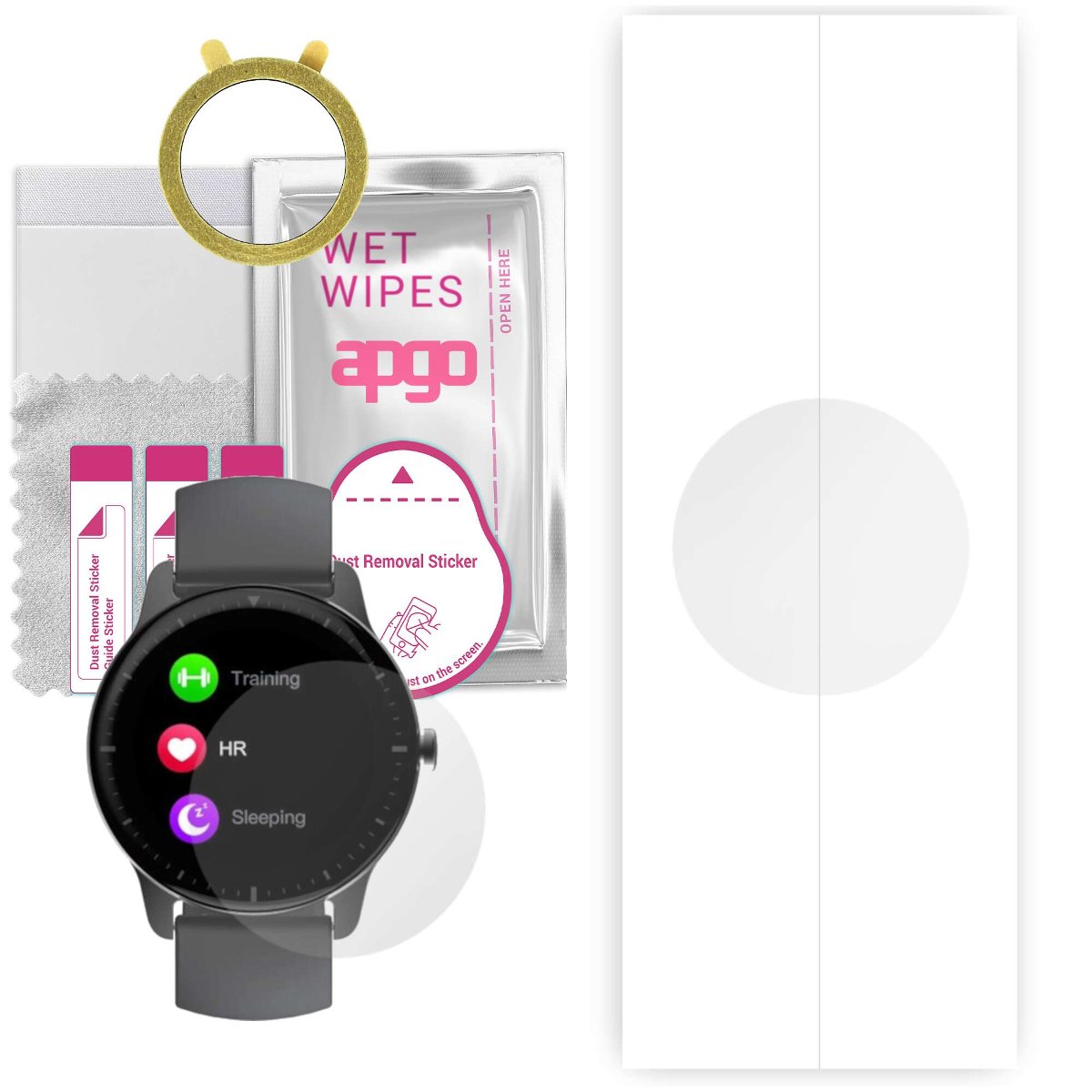 1x Folia hydrożelowa do Doogee CR1 - apgo Smartwatch Hydrogel Protection Ochrona na ekran smartwatcha