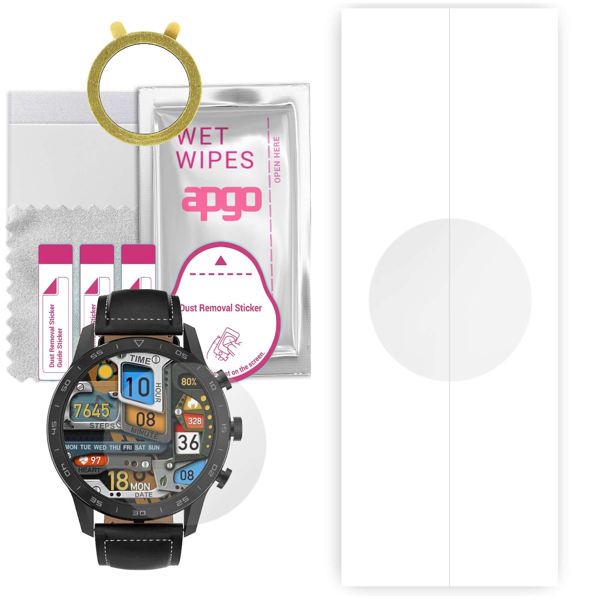 1x Folia hydrożelowa do DT NO.1 DT70 - apgo Smartwatch Hydrogel Protection Ochrona na ekran smartwatcha