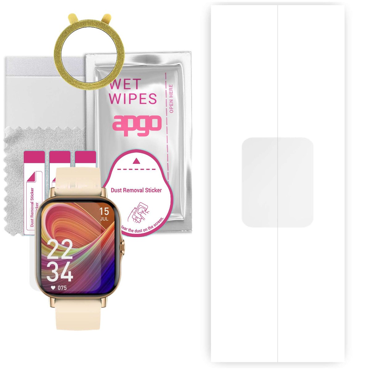 1x Folia hydrożelowa do DT NO.1 DT94 - apgo Smartwatch Hydrogel Protection Ochrona na ekran smartwatcha