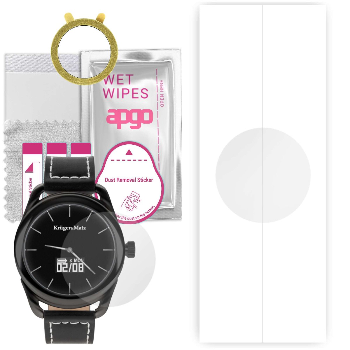 1x Folia hydrożelowa do Kruger&Matz Hybrid - apgo Smartwatch Hydrogel Protection Ochrona na ekran smartwatcha