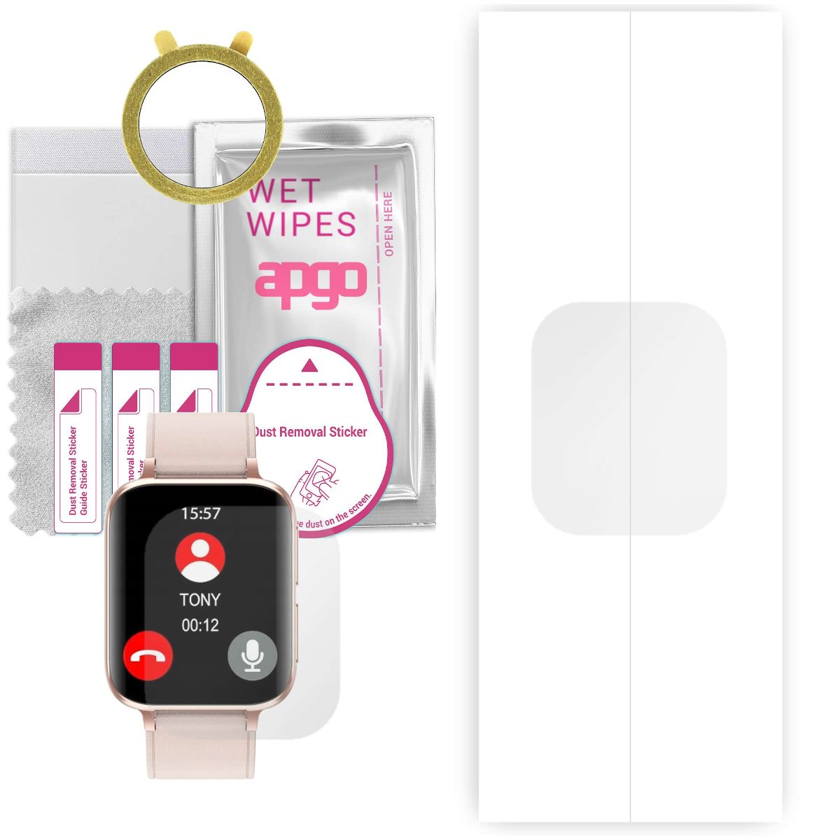 1x Folia hydrożelowa do DT NO.1 DT93 - apgo Smartwatch Hydrogel Protection Ochrona na ekran smartwatcha